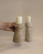 Travertine Medium Tea Light Holder — Set of 2 — detail view 4