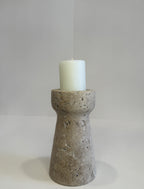 Travertine Medium Tea Light Holder — Set of 2 — detail view 5