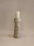 Travertine Medium Tea Light Holder — Set of 2 — detail view 8