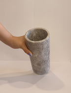Grey Marble Pillar Vase — detail view 9