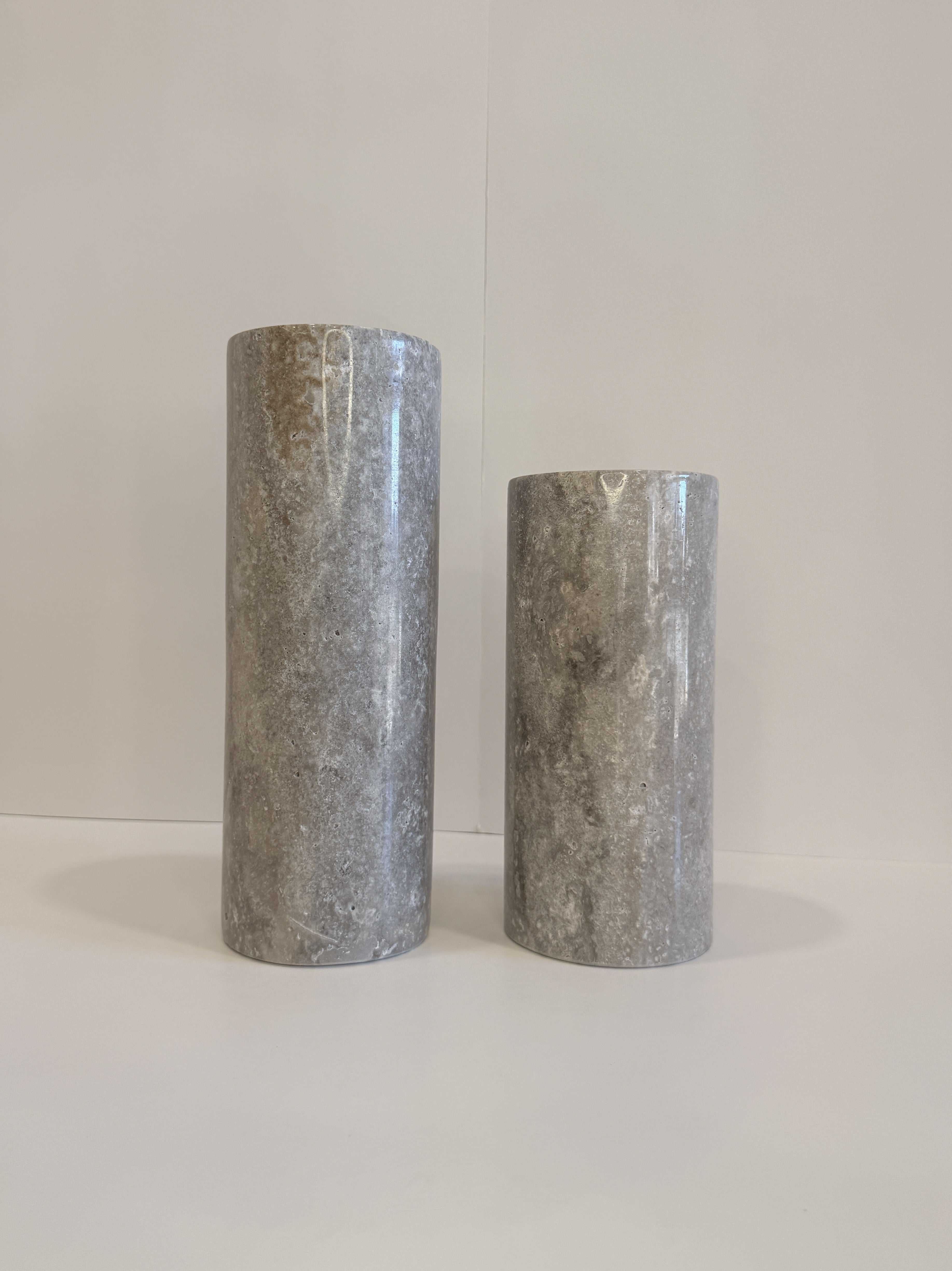 Grey Marble Pillar Vase — detail view 1