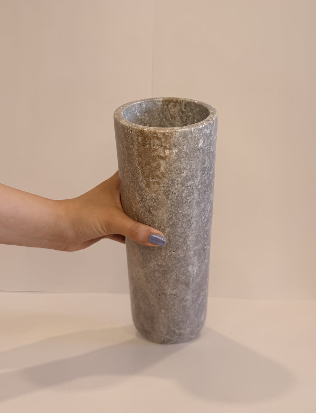 Grey Marble Pillar Vase — detail view 5
