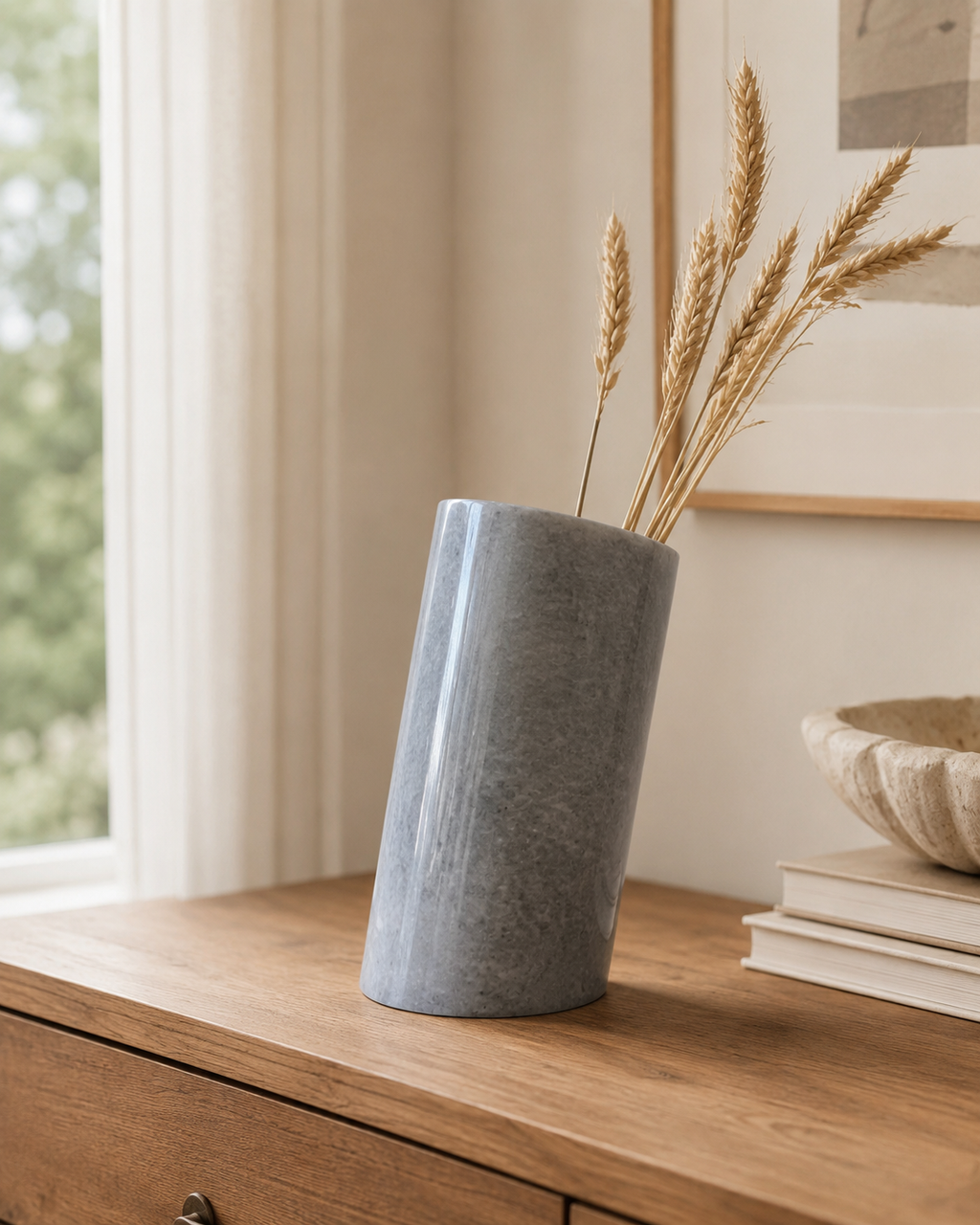 Handmade Marble Flower Vase — detail view 13