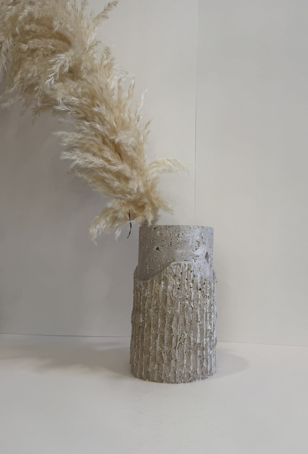 Travertine Flower Vase — detail view 2