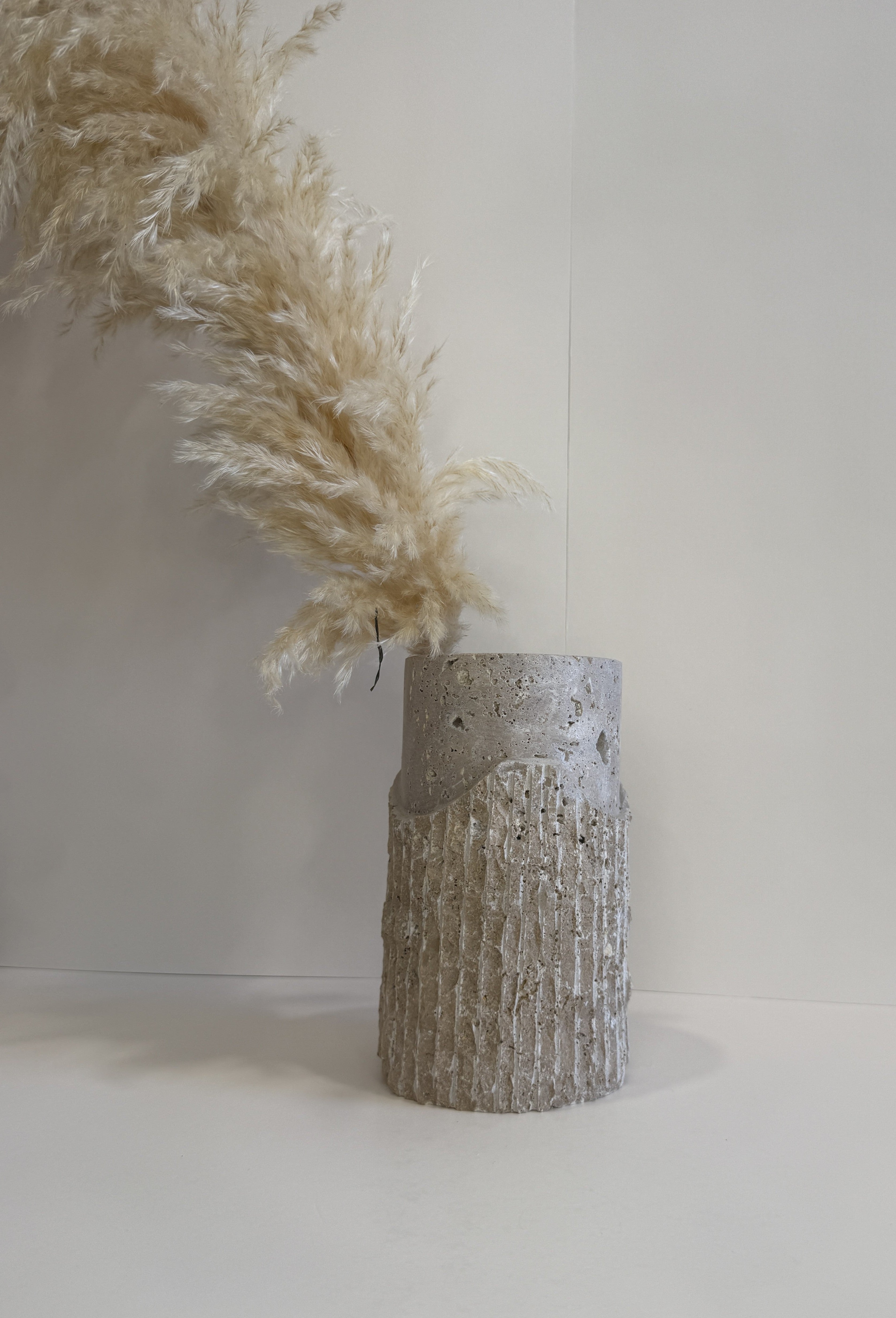 Travertine Flower Vase — detail view 2