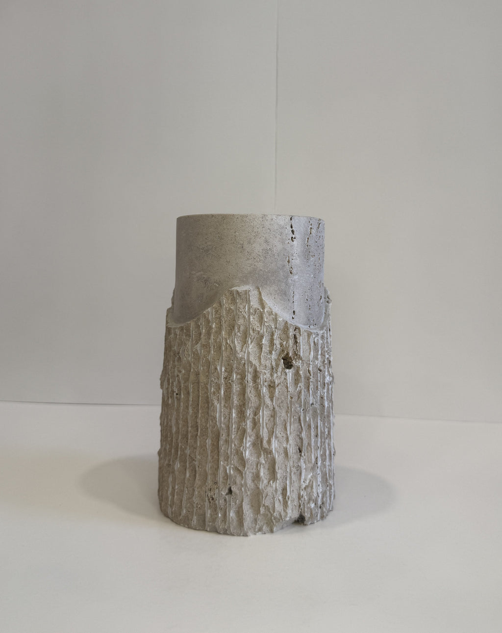 Travertine Flower Vase — detail view 3