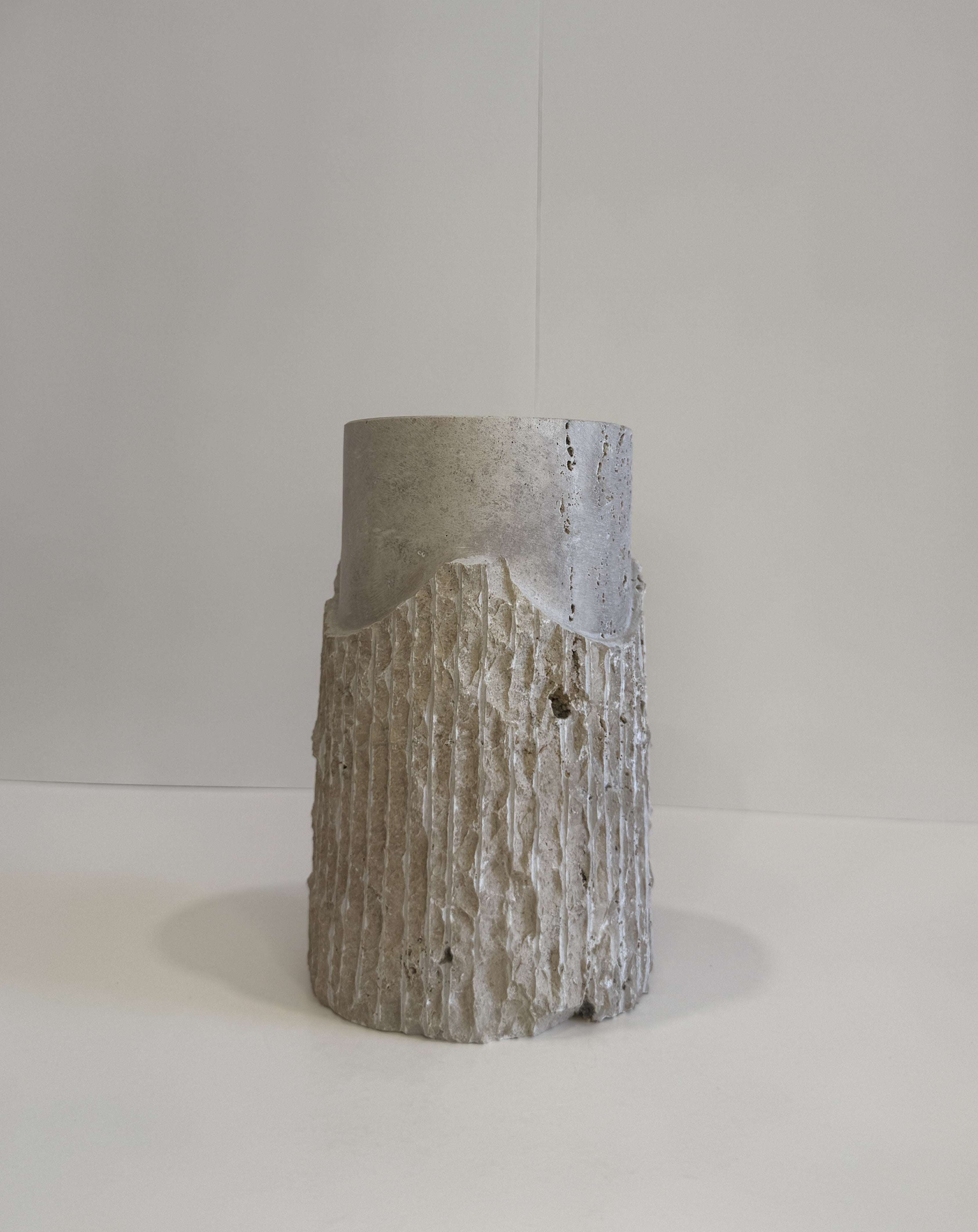 Travertine Flower Vase — detail view 3