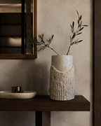 Travertine Flower Vase — detail view 5