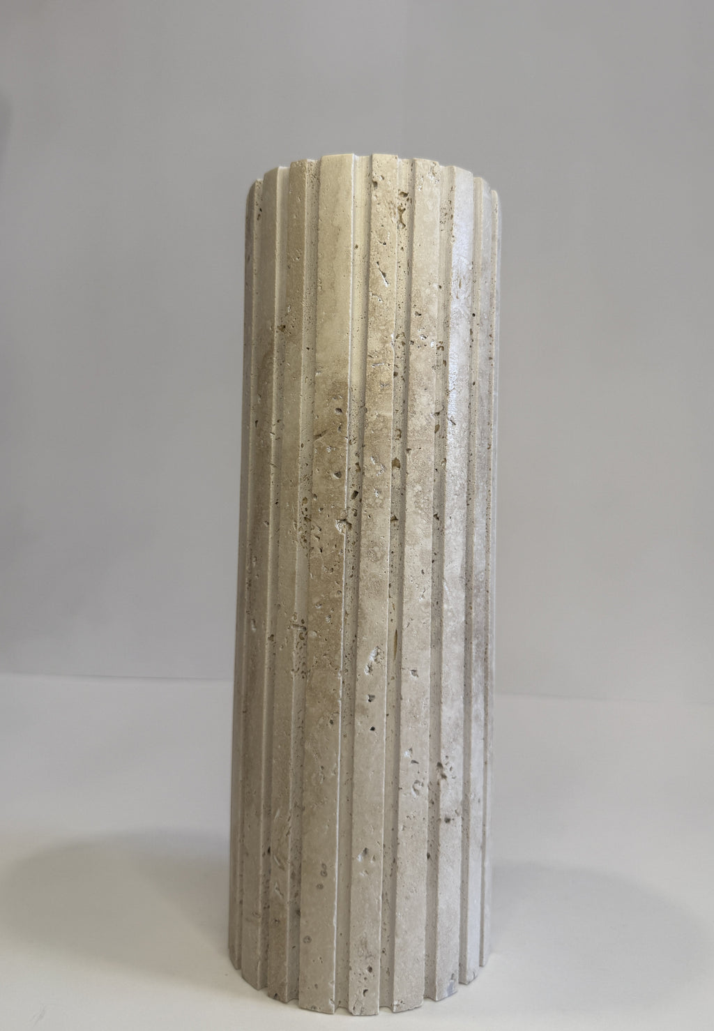 Travertine Stem Vase — detail view 11