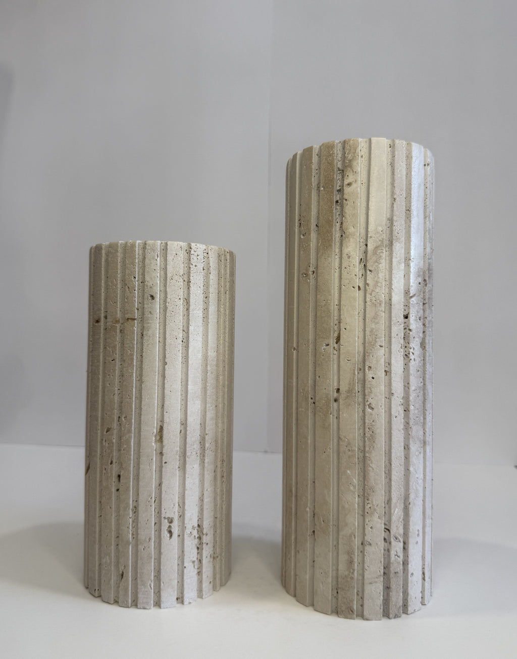 Travertine Stem Vase — detail view 1