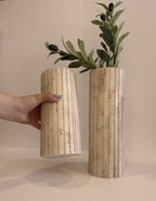 Travertine Stem Vase — detail view 2