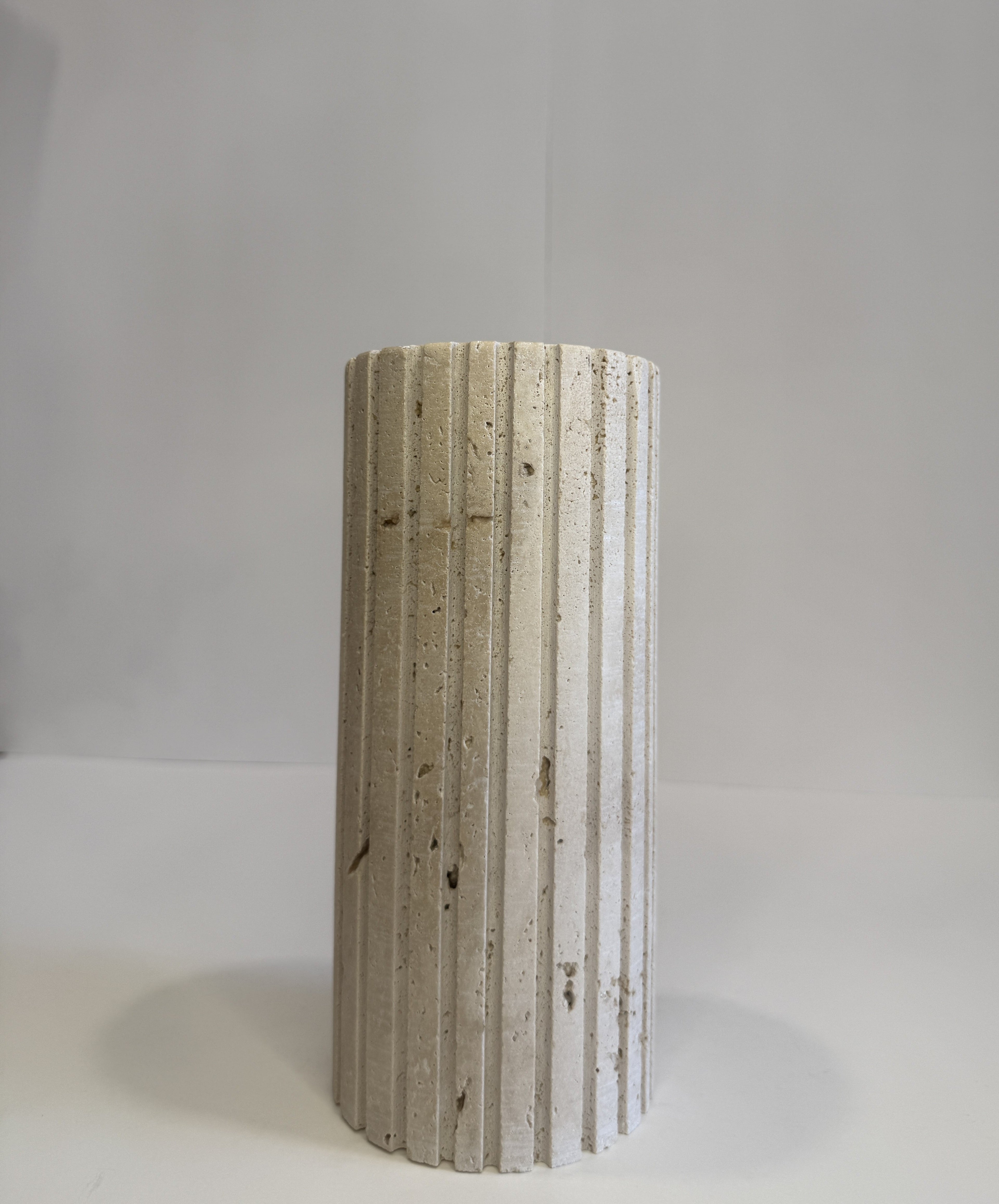 Travertine Stem Vase — detail view 6