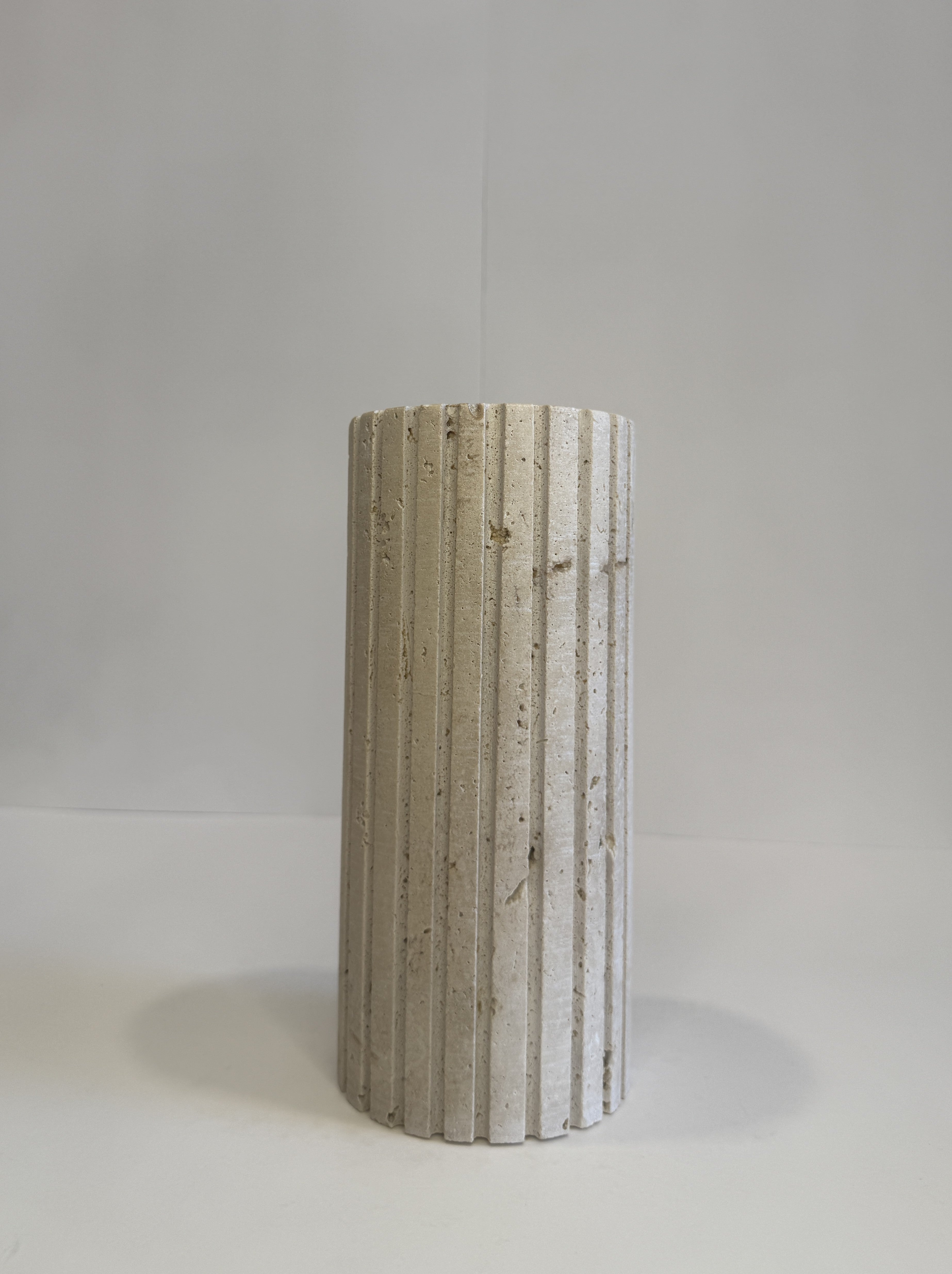 Travertine Stem Vase — detail view 8