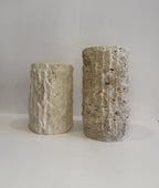 Travertine Ribbed Vase — detail view 2