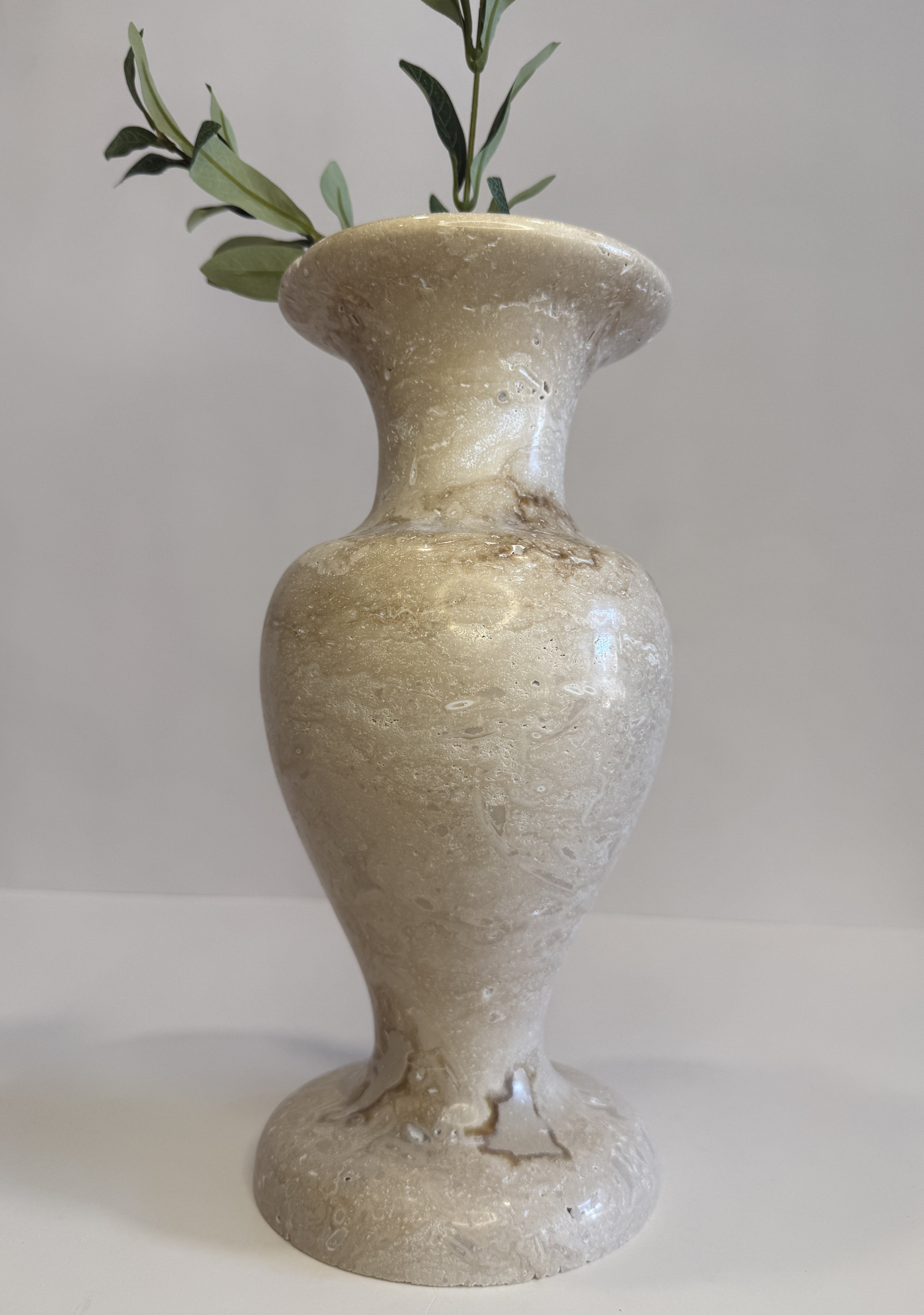 Handmade Marble Pillar Vase — detail view 8