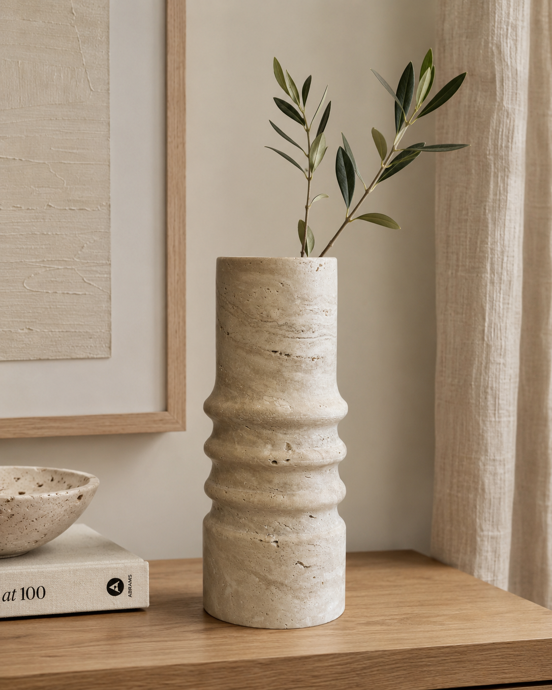 Handmade Marble Stem Vase — detail view 14