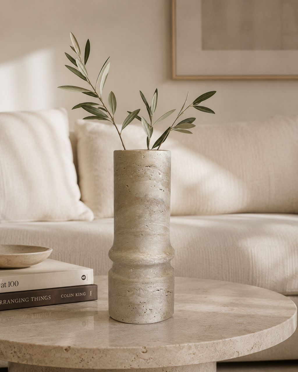 Handmade Marble Stem Vase — detail view 15
