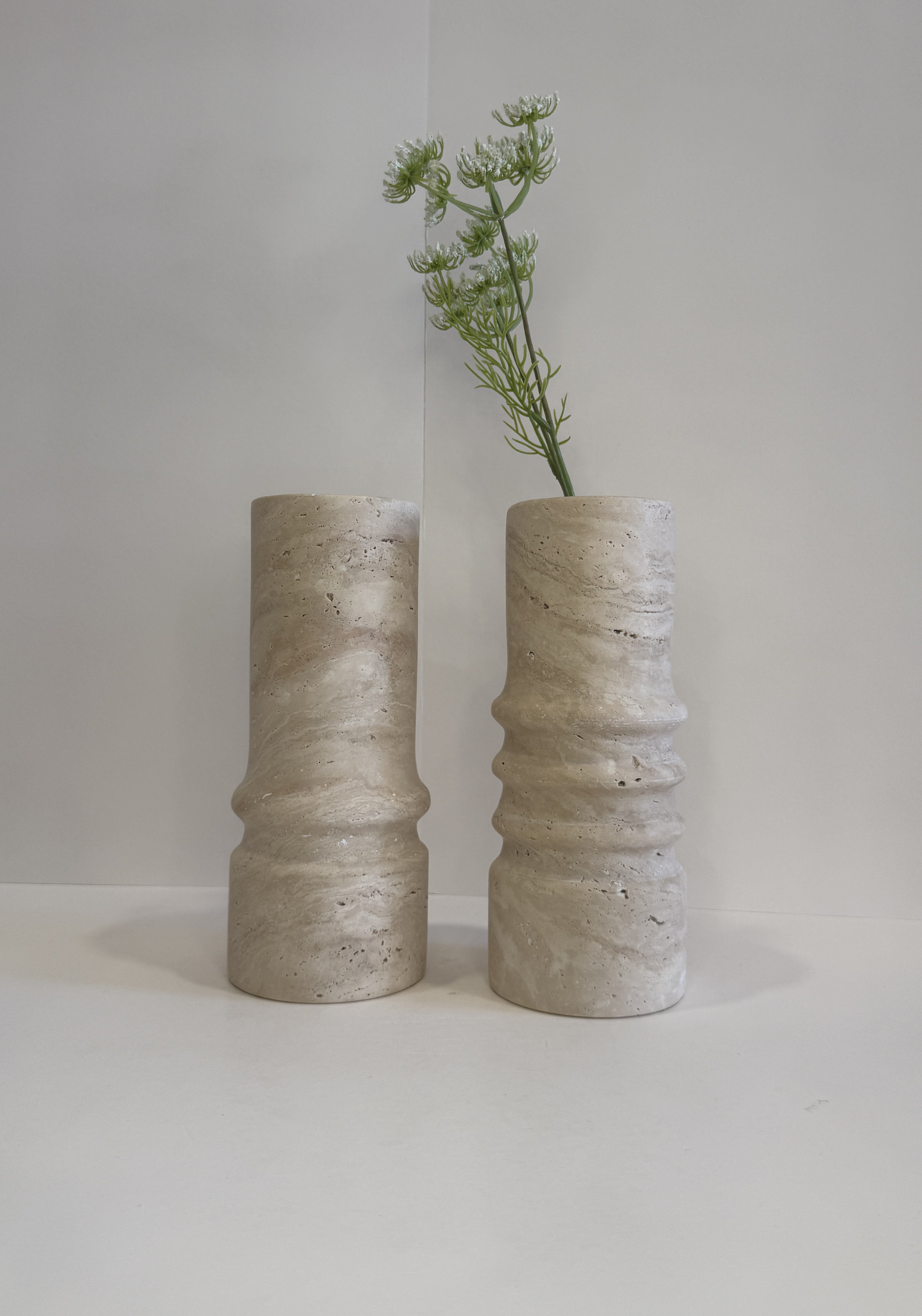 Handmade Marble Stem Vase — detail view 2
