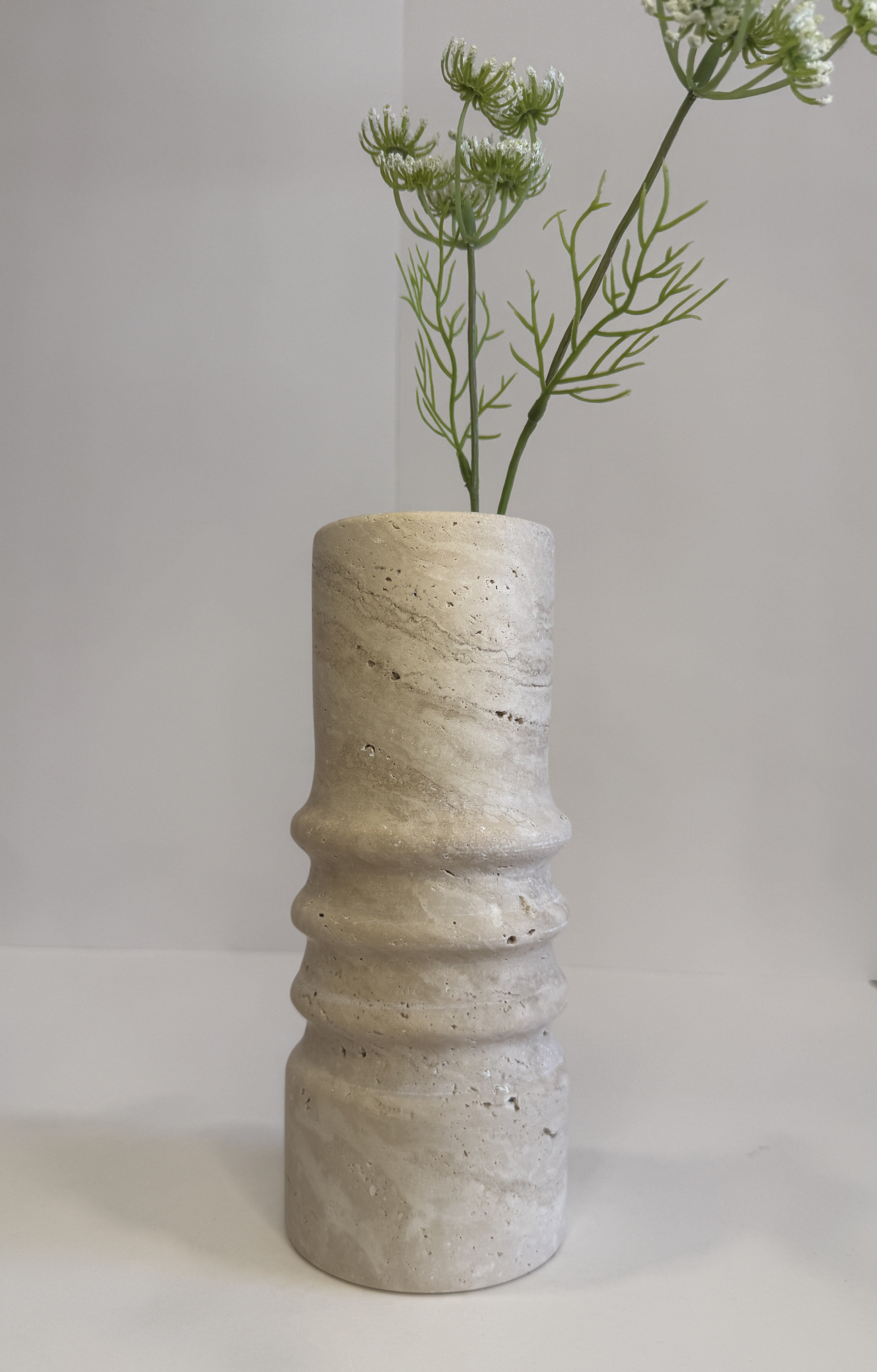Handmade Marble Stem Vase — detail view 4