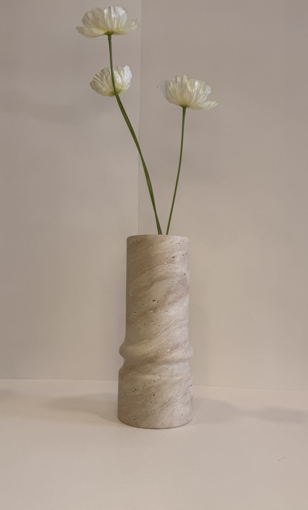 Handmade Marble Stem Vase — detail view 8