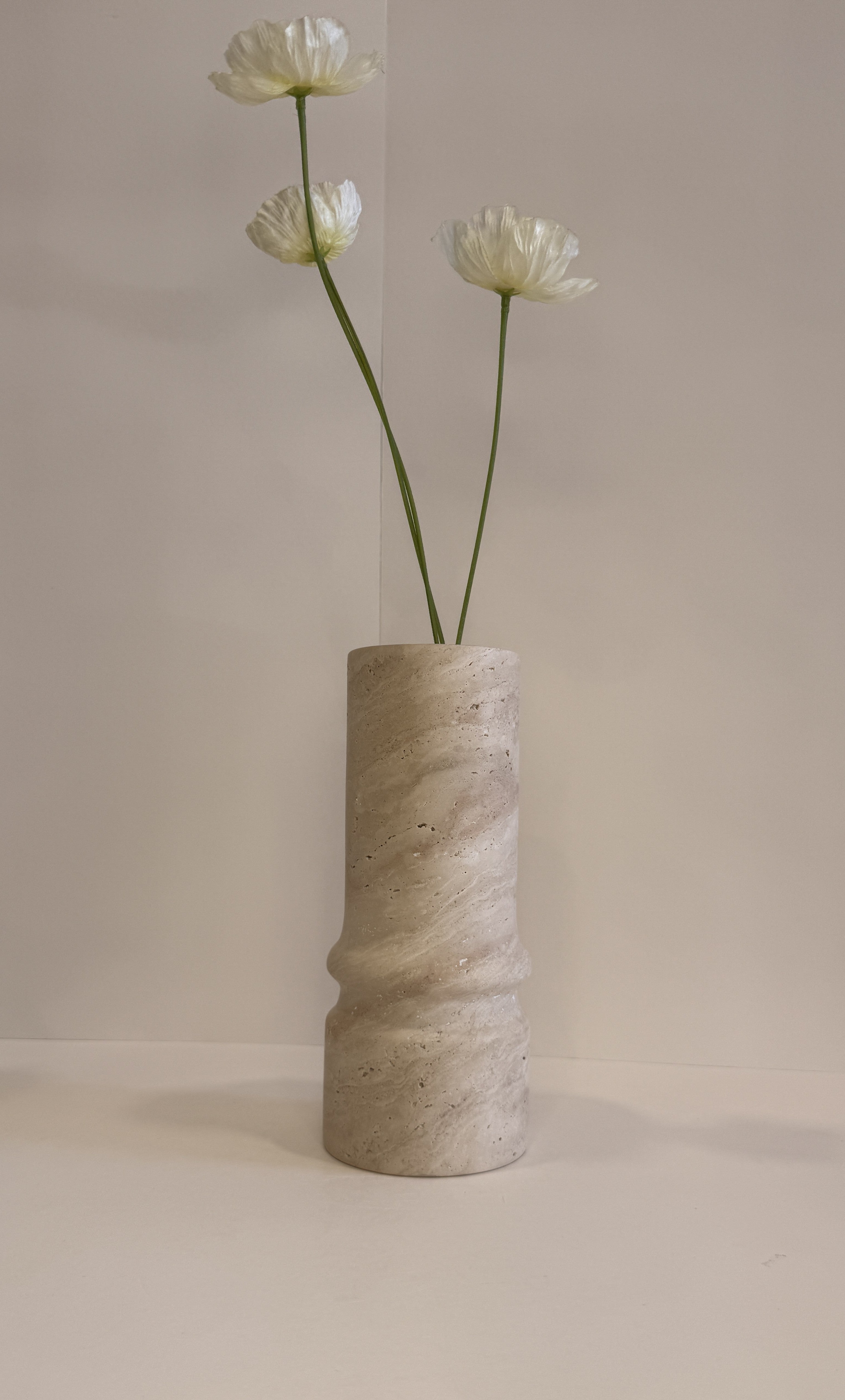 Handmade Marble Stem Vase — detail view 8