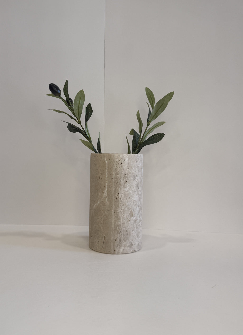 Travertine Bud Vase — detail view 2