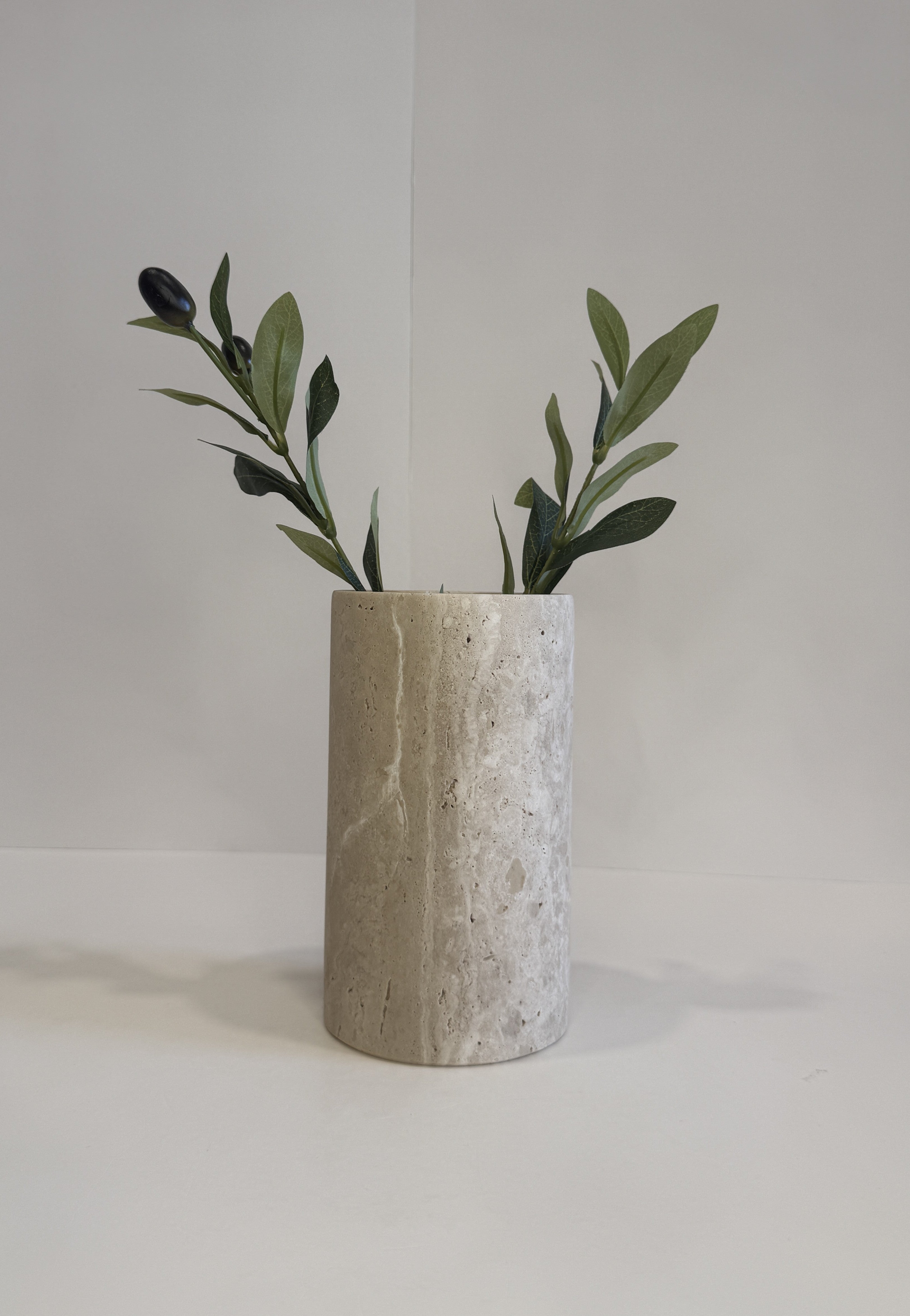 Travertine Bud Vase — detail view 3