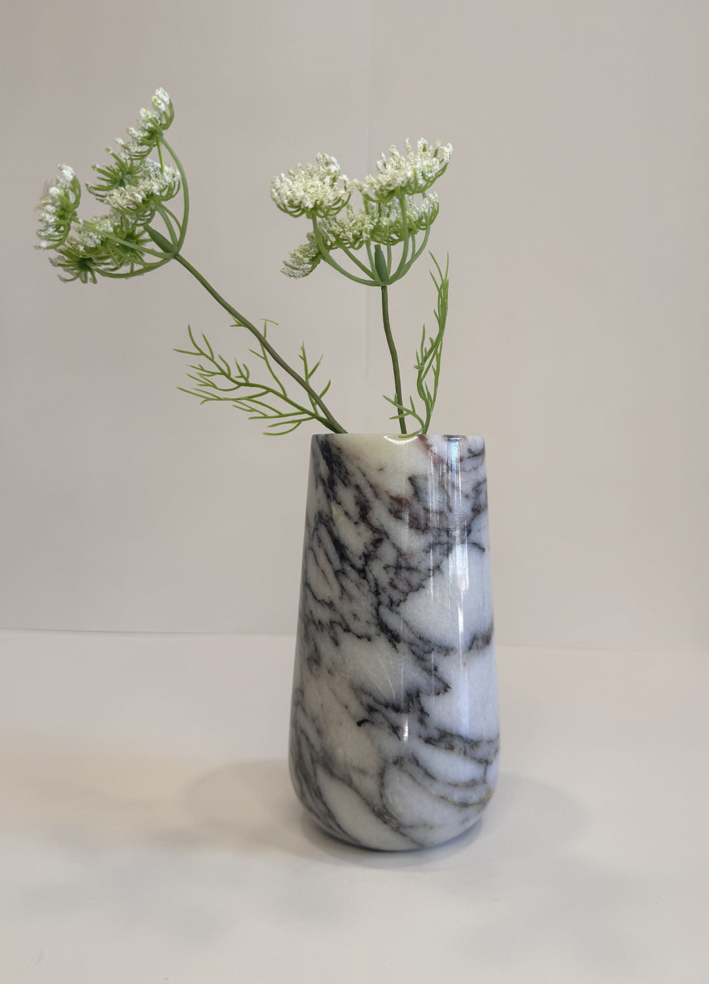 Viola Rounded Vase — handmade natural marble & stone décor by Moonlit Marble