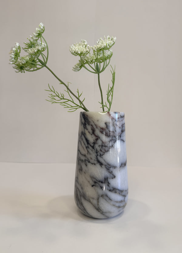Viola Rounded Vase — handmade natural marble & stone décor by Moonlit Marble
