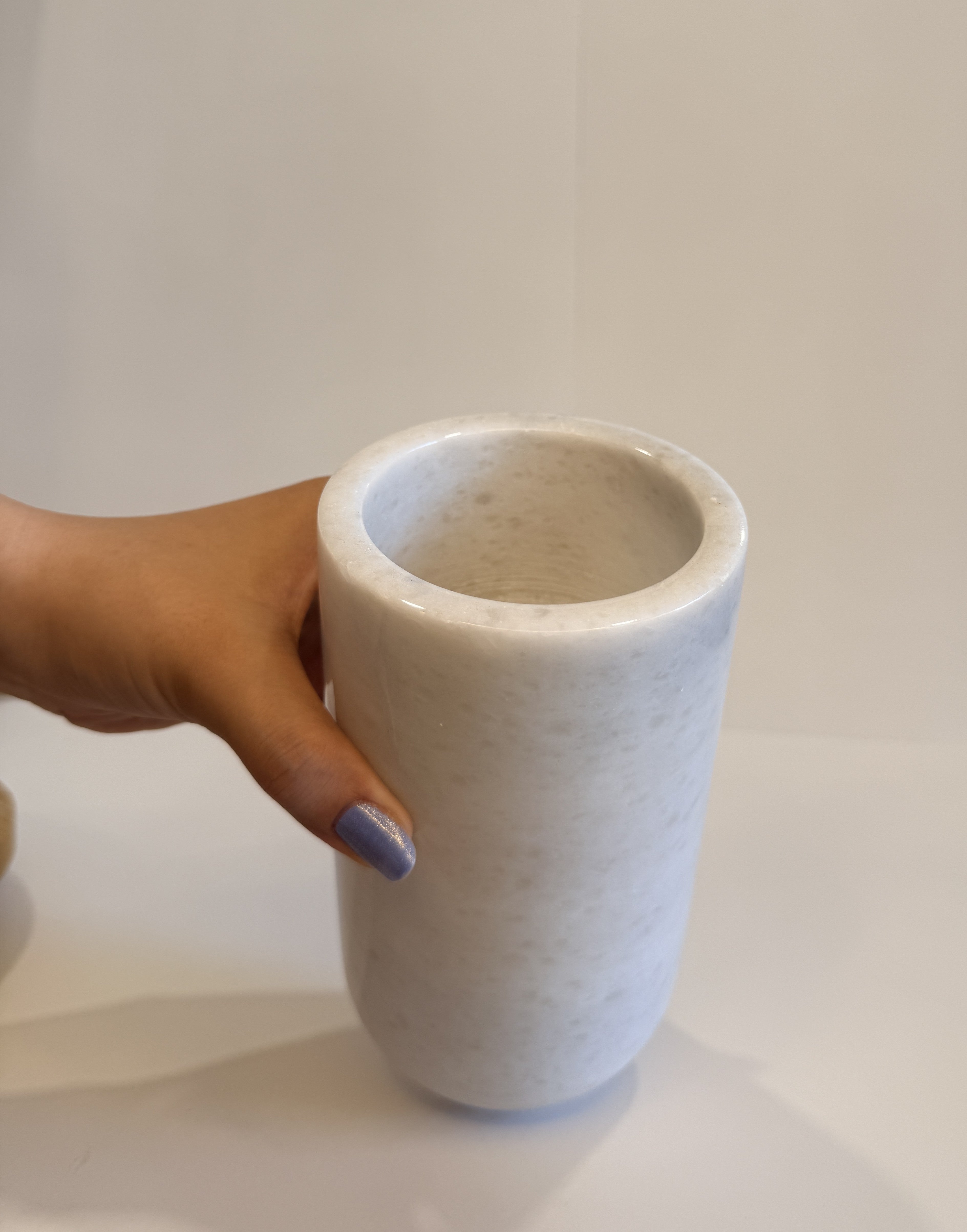 Handmade Marble Bud Vase — detail view 6