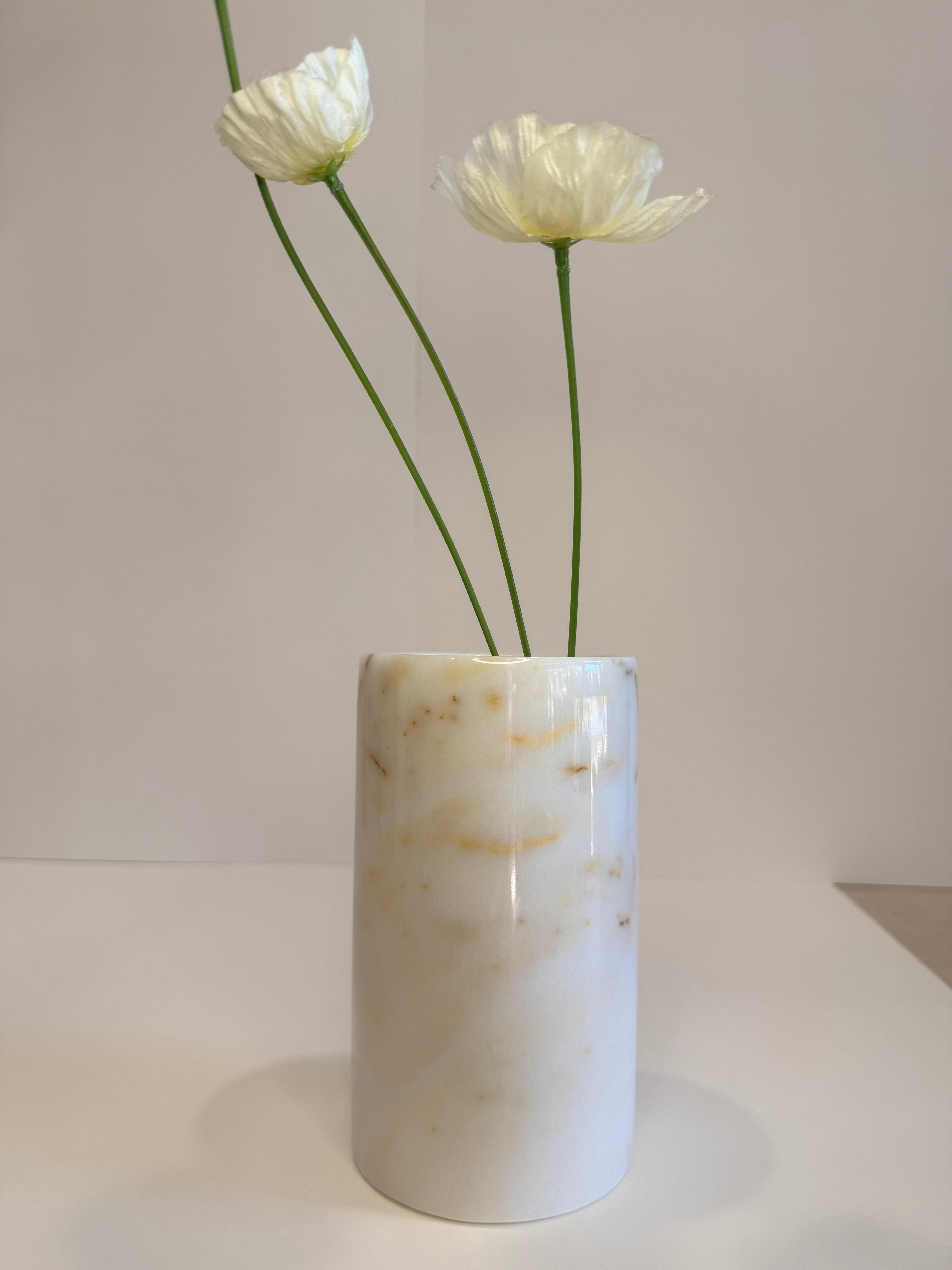 White Marble Flower Vase — detail view 7