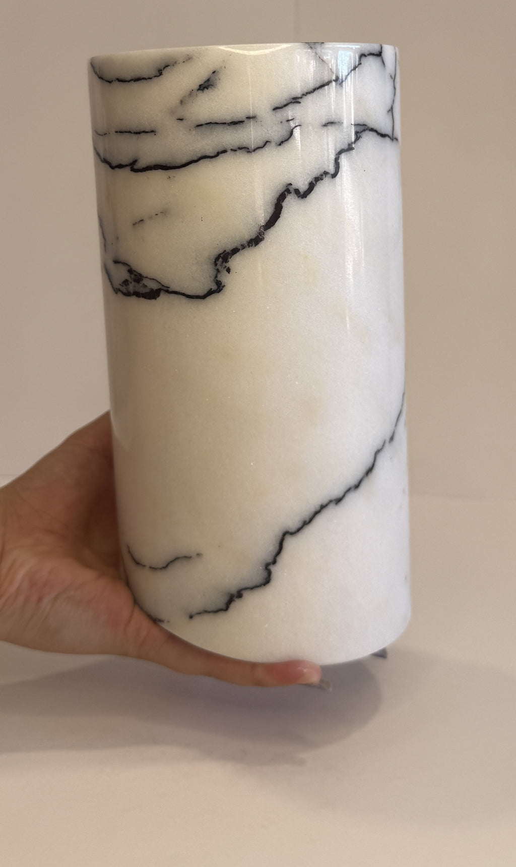 Handmade Marble Flower Vase — detail view 8