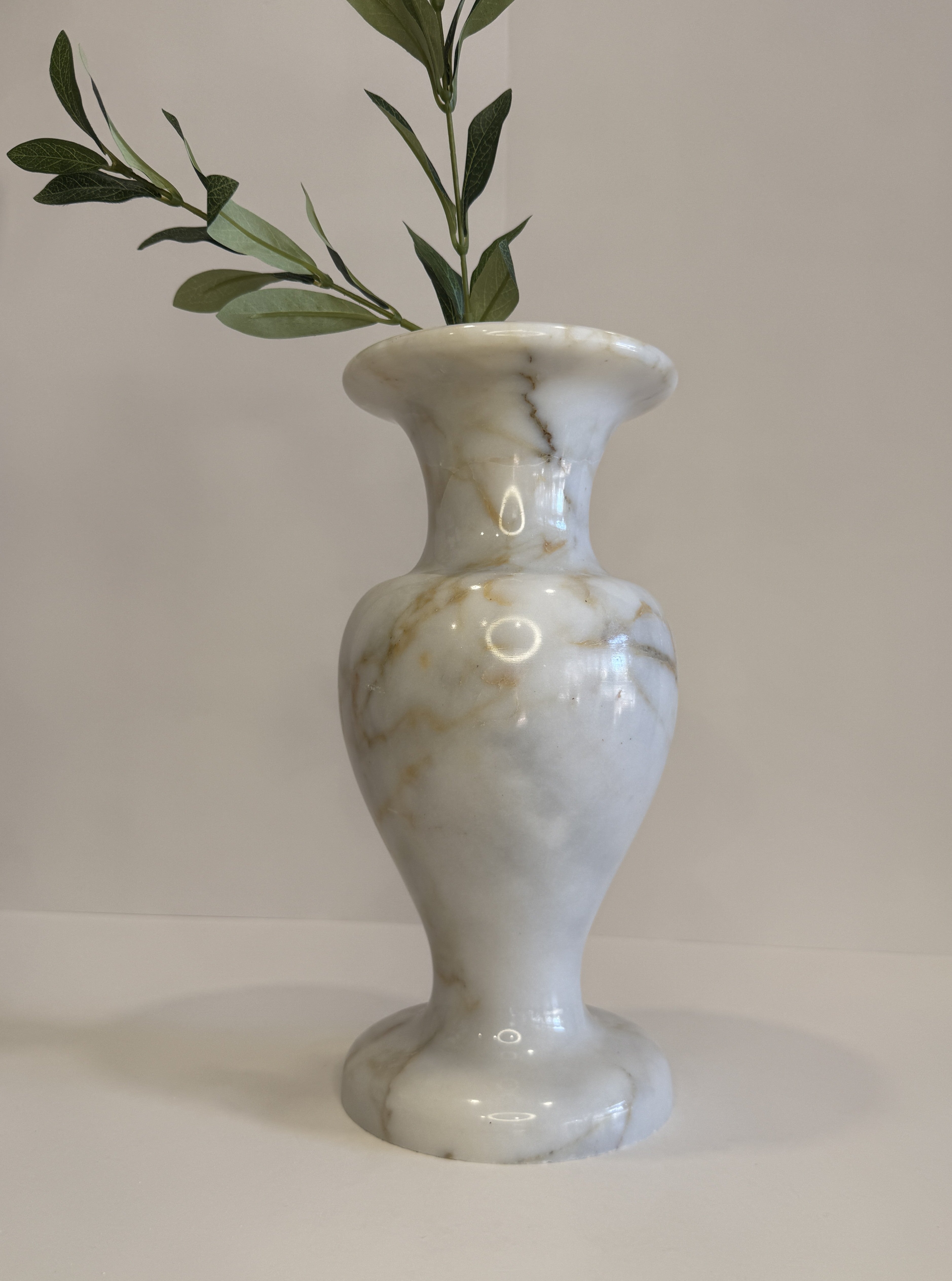 Handmade Marble Pillar Vase — detail view 9