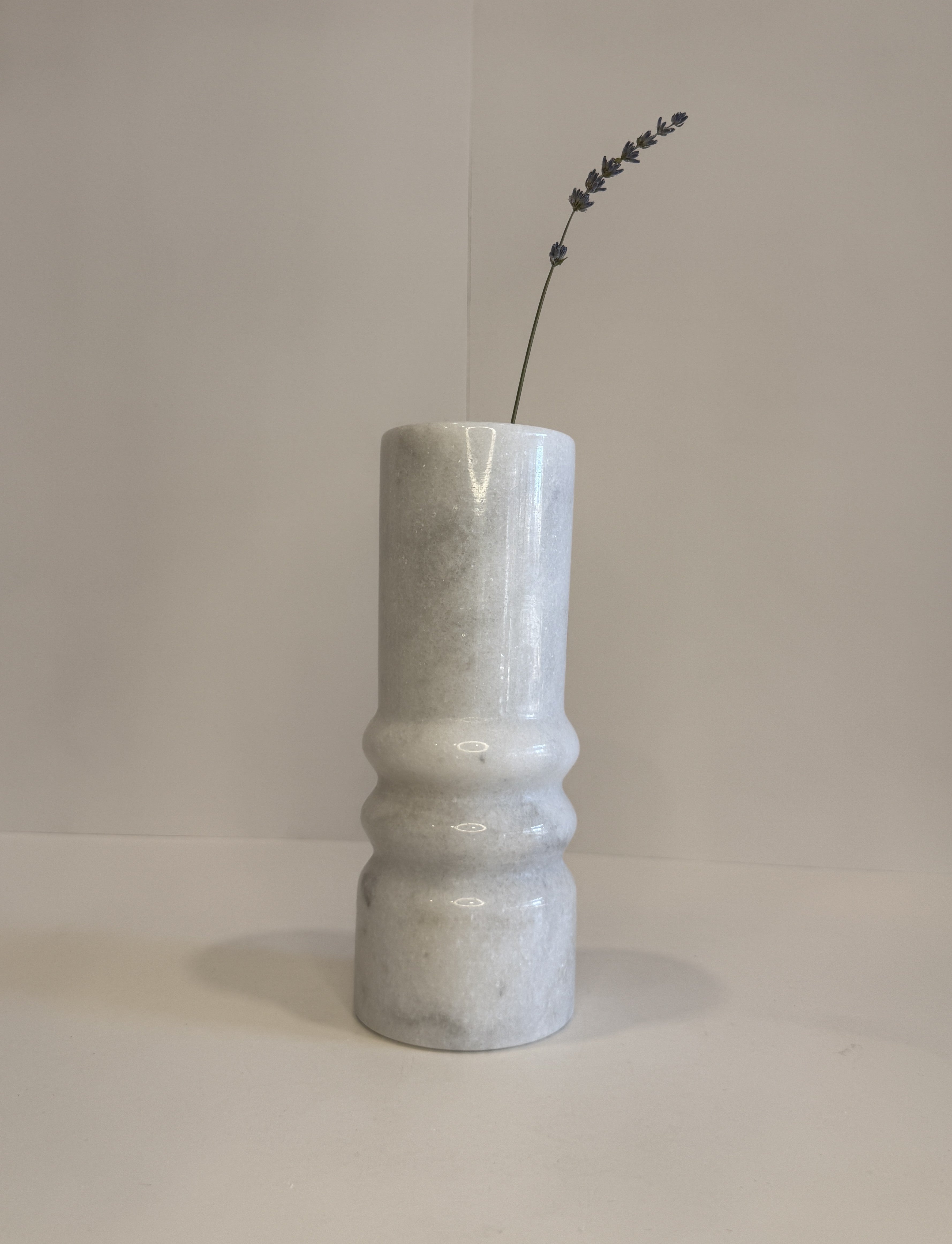 Handmade Marble Stem Vase — detail view 10