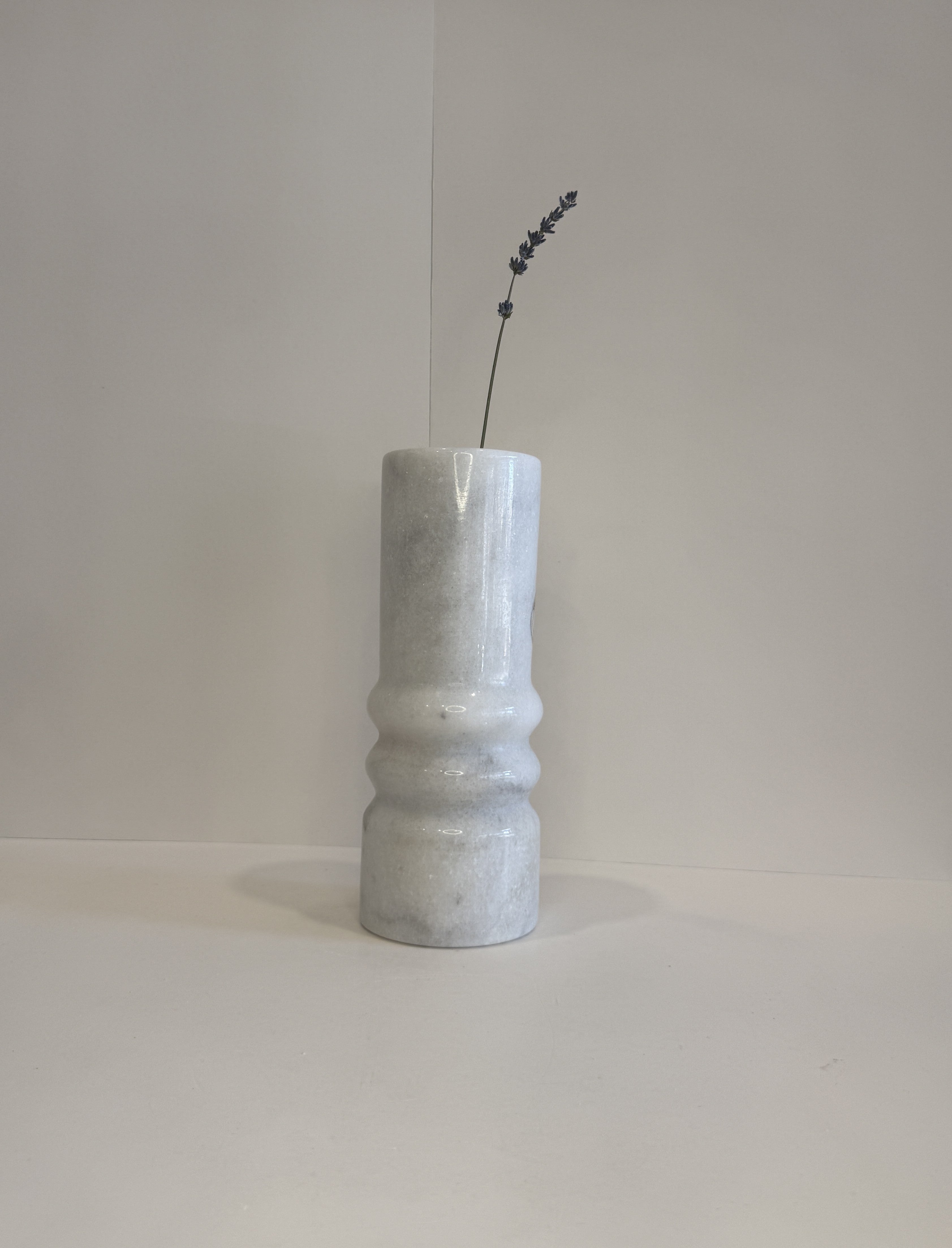 Handmade Marble Stem Vase — detail view 12