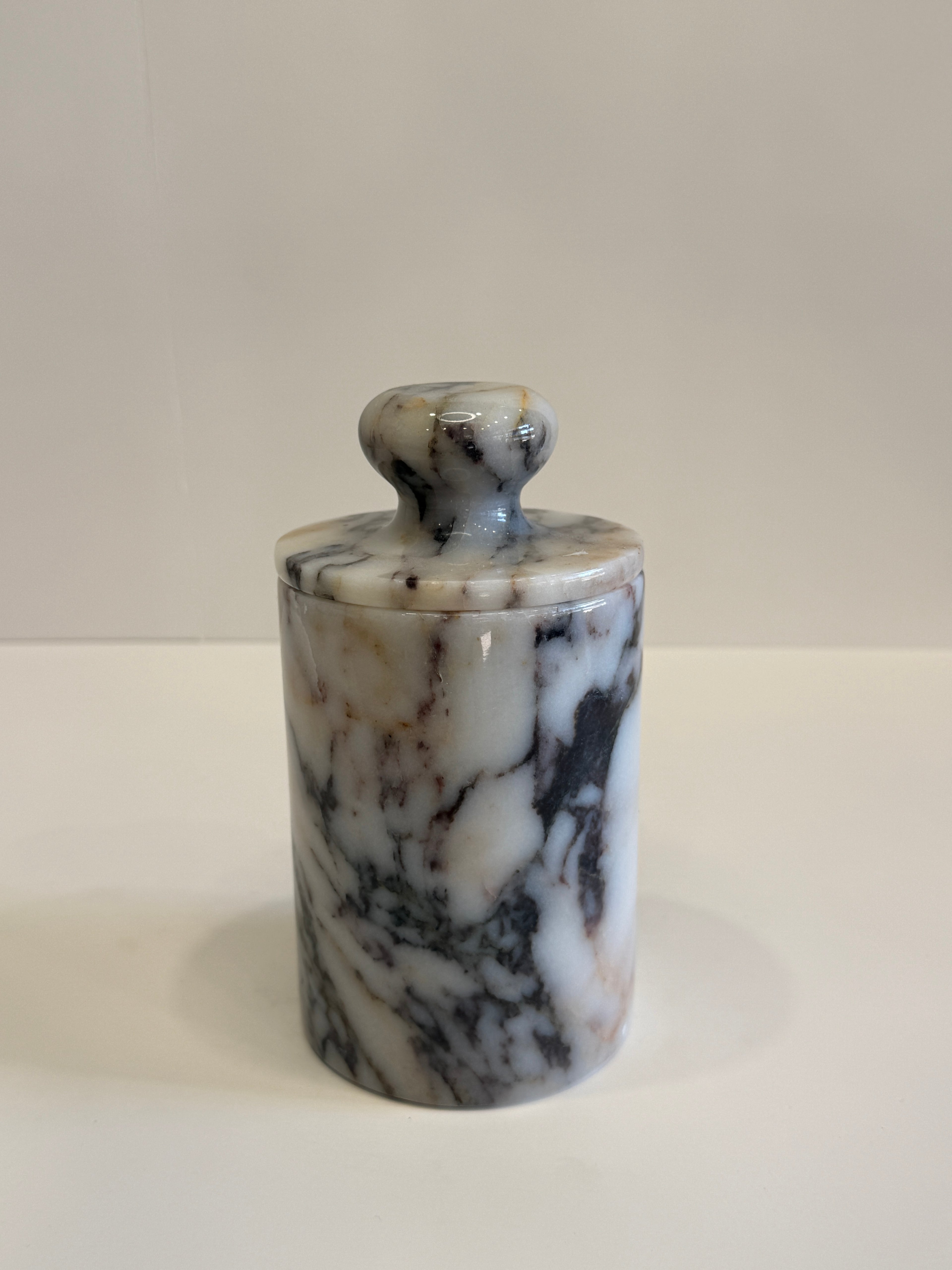 Viola Lidded Box — handmade natural marble & stone décor by Moonlit Marble