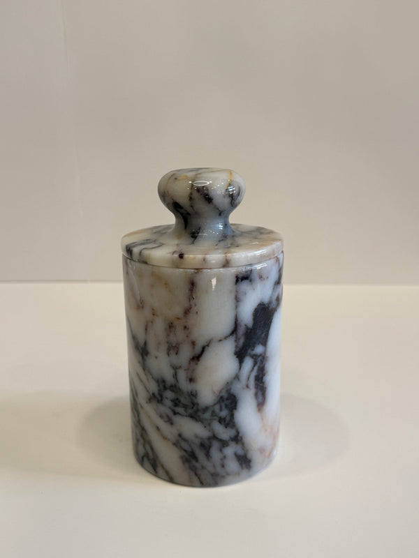 Viola Lidded Box — handmade natural marble & stone décor by Moonlit Marble