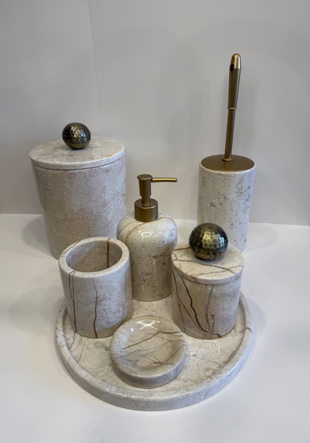 Beige Marble Complete Bathroom Set — detail view 2