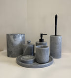 Grey Marble Complete Bathroom Set — handmade natural marble & stone décor by Moonlit Marble