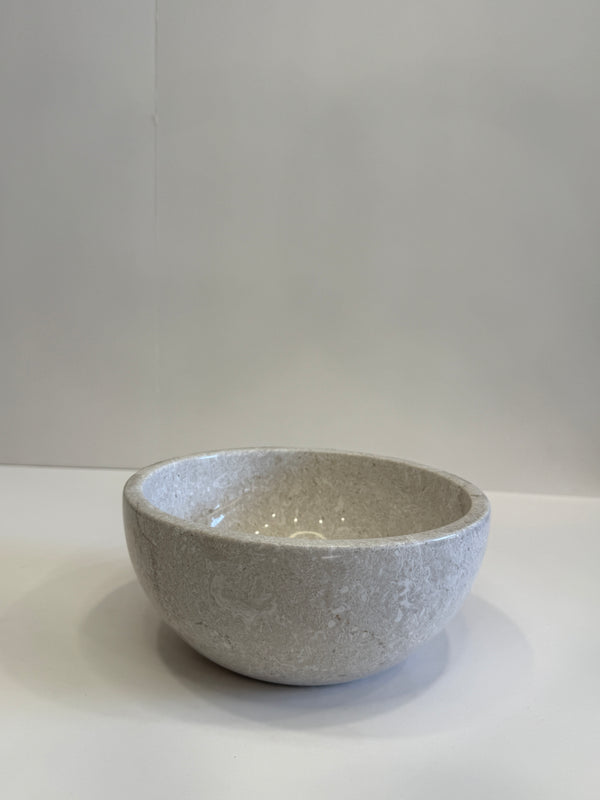 Grey Marble Decorative Bowl — handmade natural marble & stone décor by Moonlit Marble