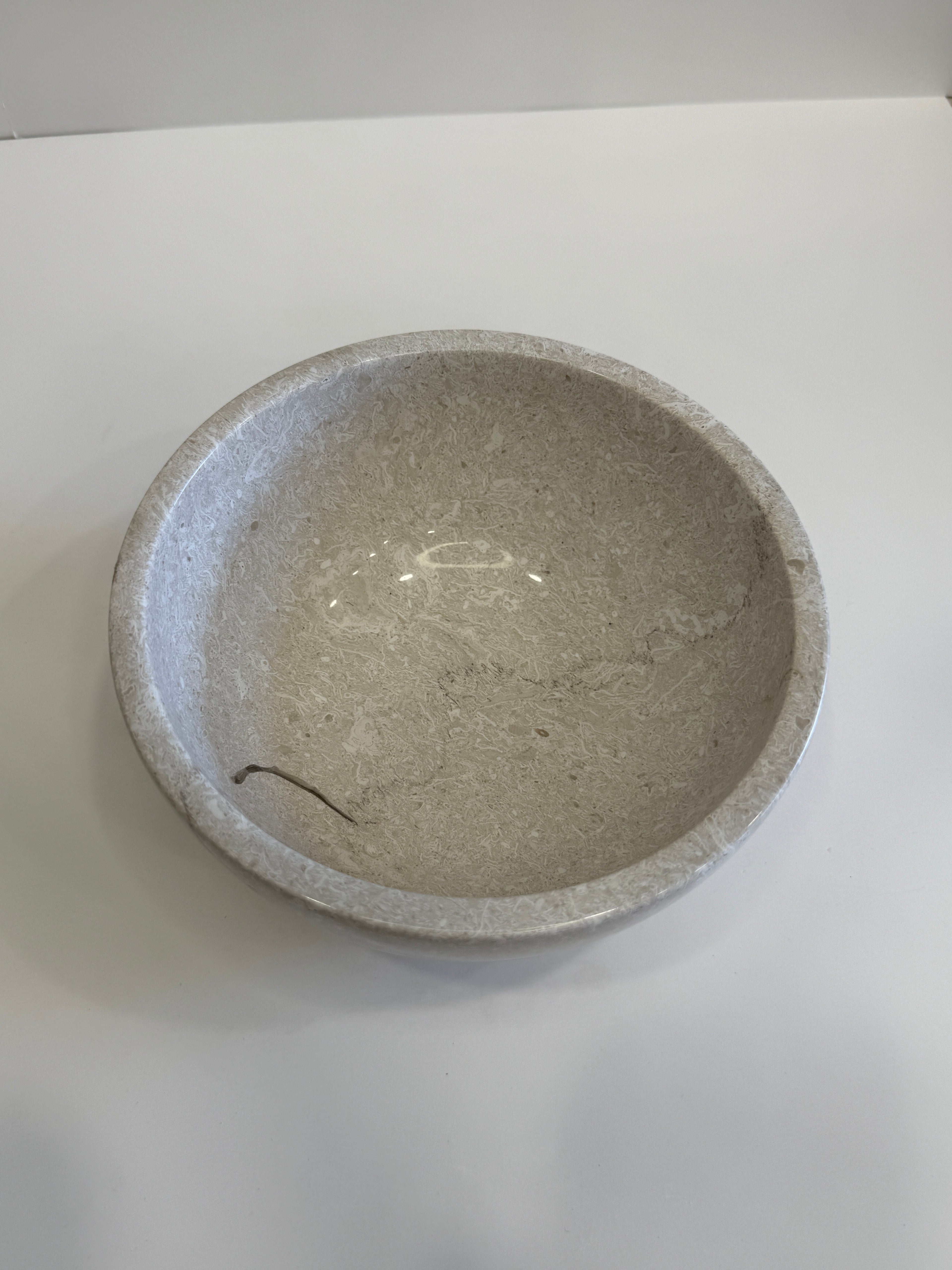 Grey Marble Decorative Bowl — detail view 3