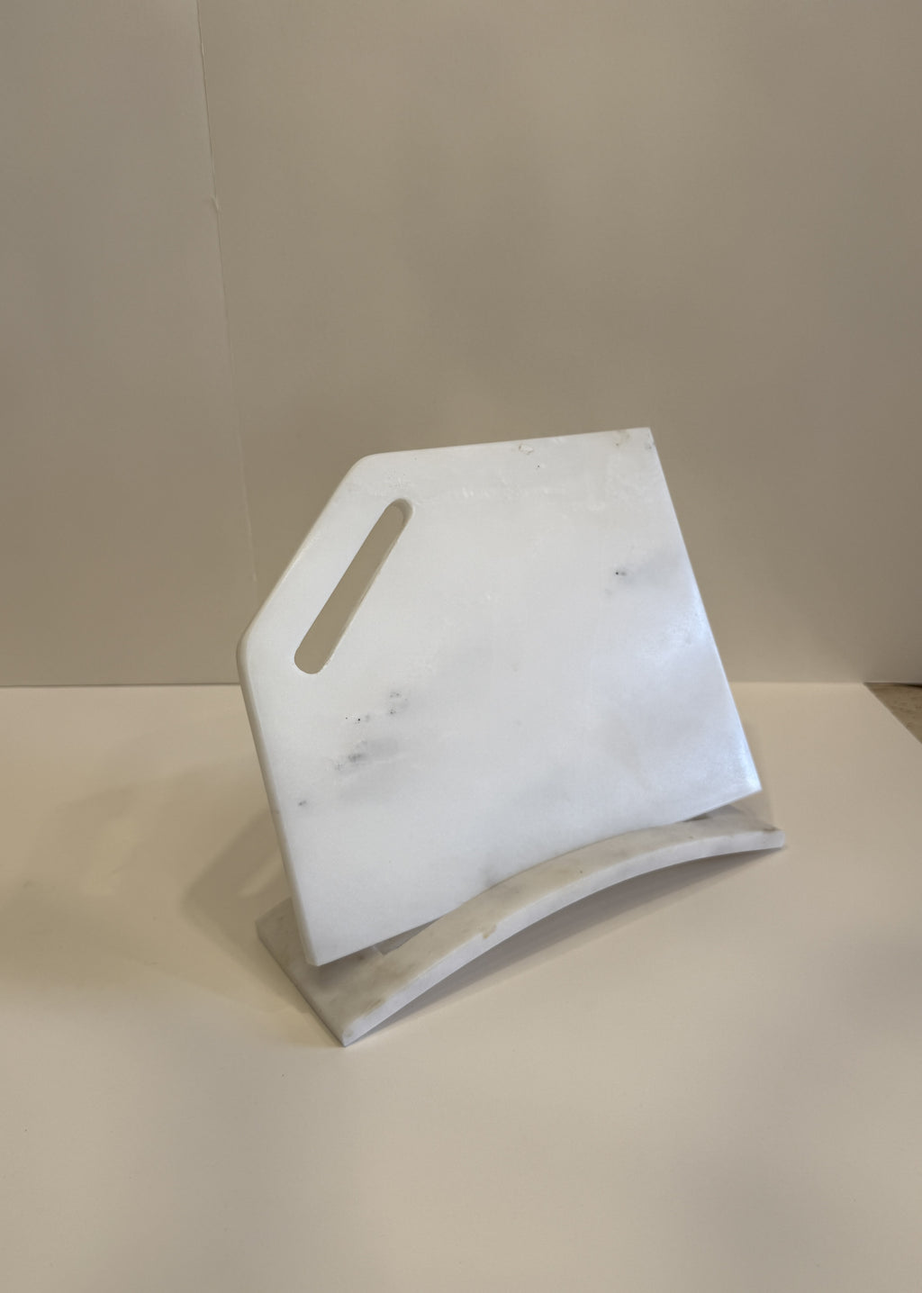 White Marble Round Serving Board — handmade natural marble & stone décor by Moonlit Marble