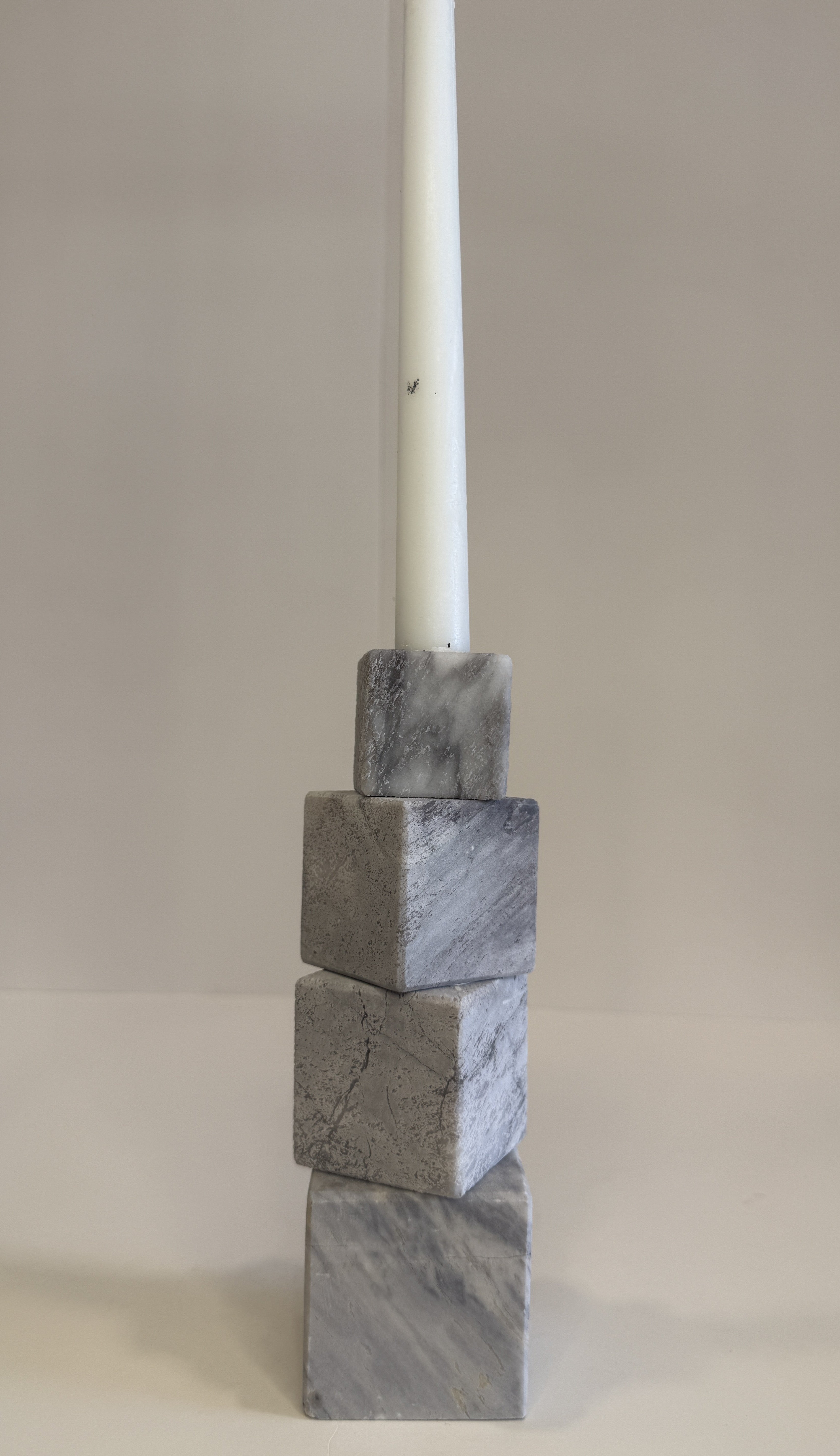 Handmade Marble Pillar Candle Holder — handmade natural marble & stone décor by Moonlit Marble