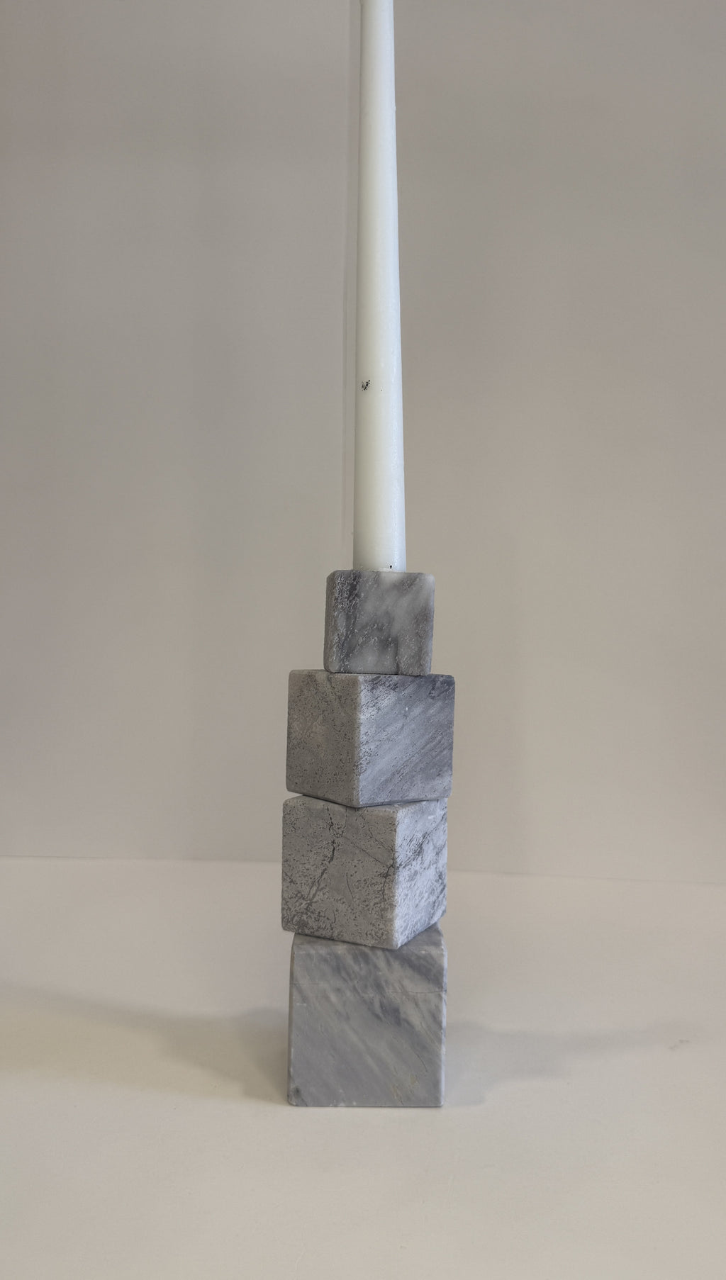 Handmade Marble Pillar Candle Holder — detail view 2