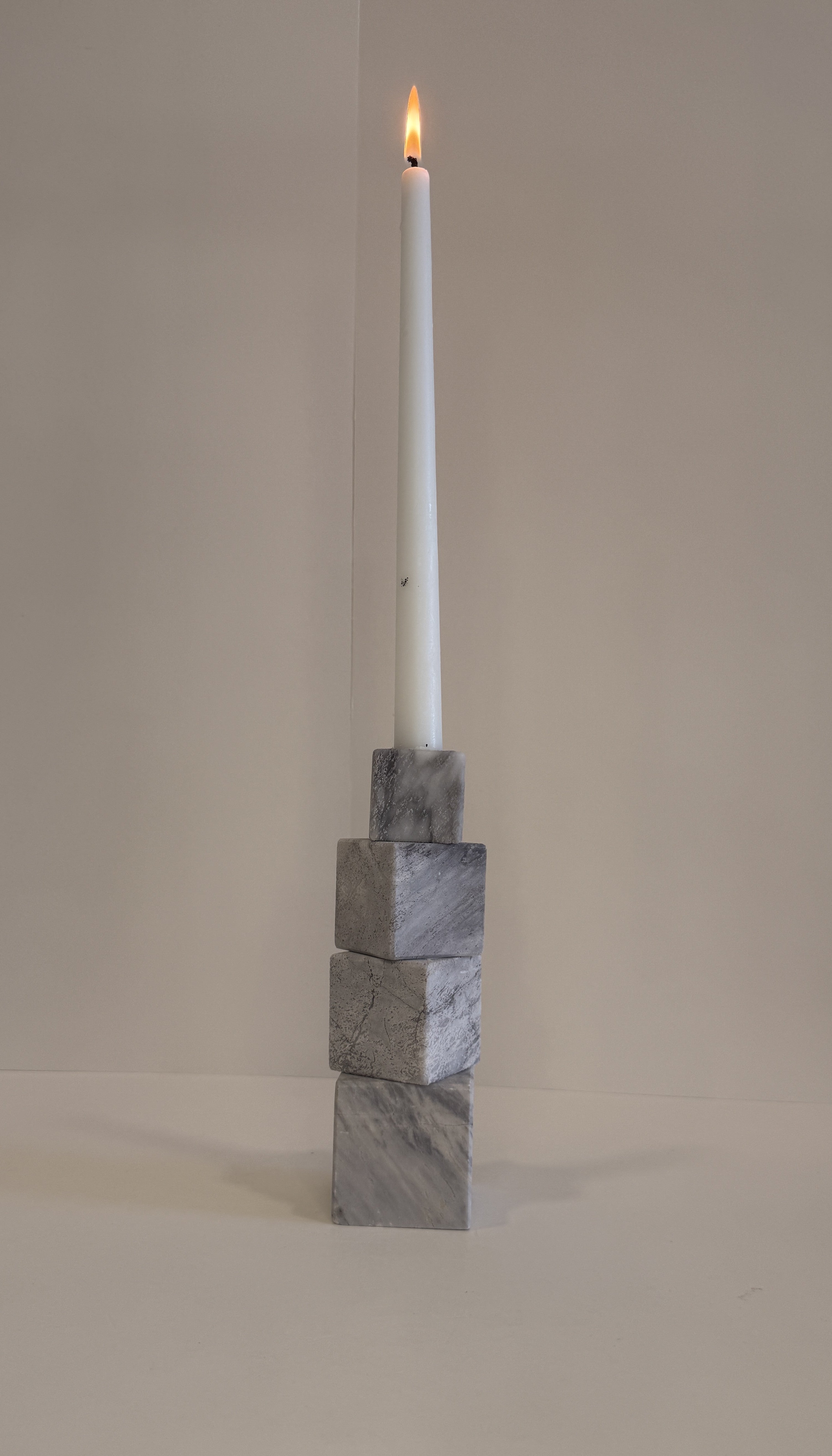 Handmade Marble Pillar Candle Holder — detail view 3