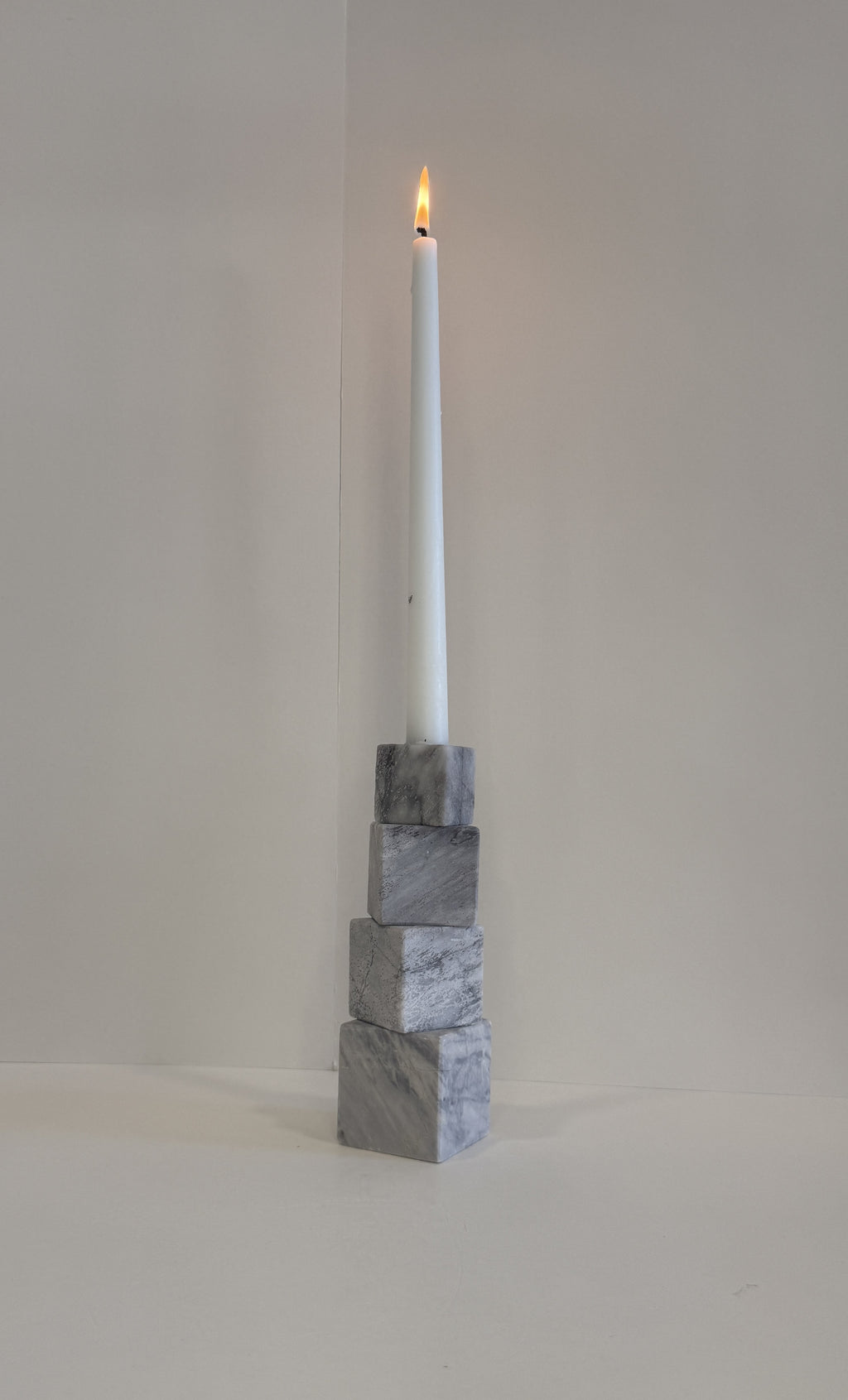 Handmade Marble Pillar Candle Holder — detail view 4