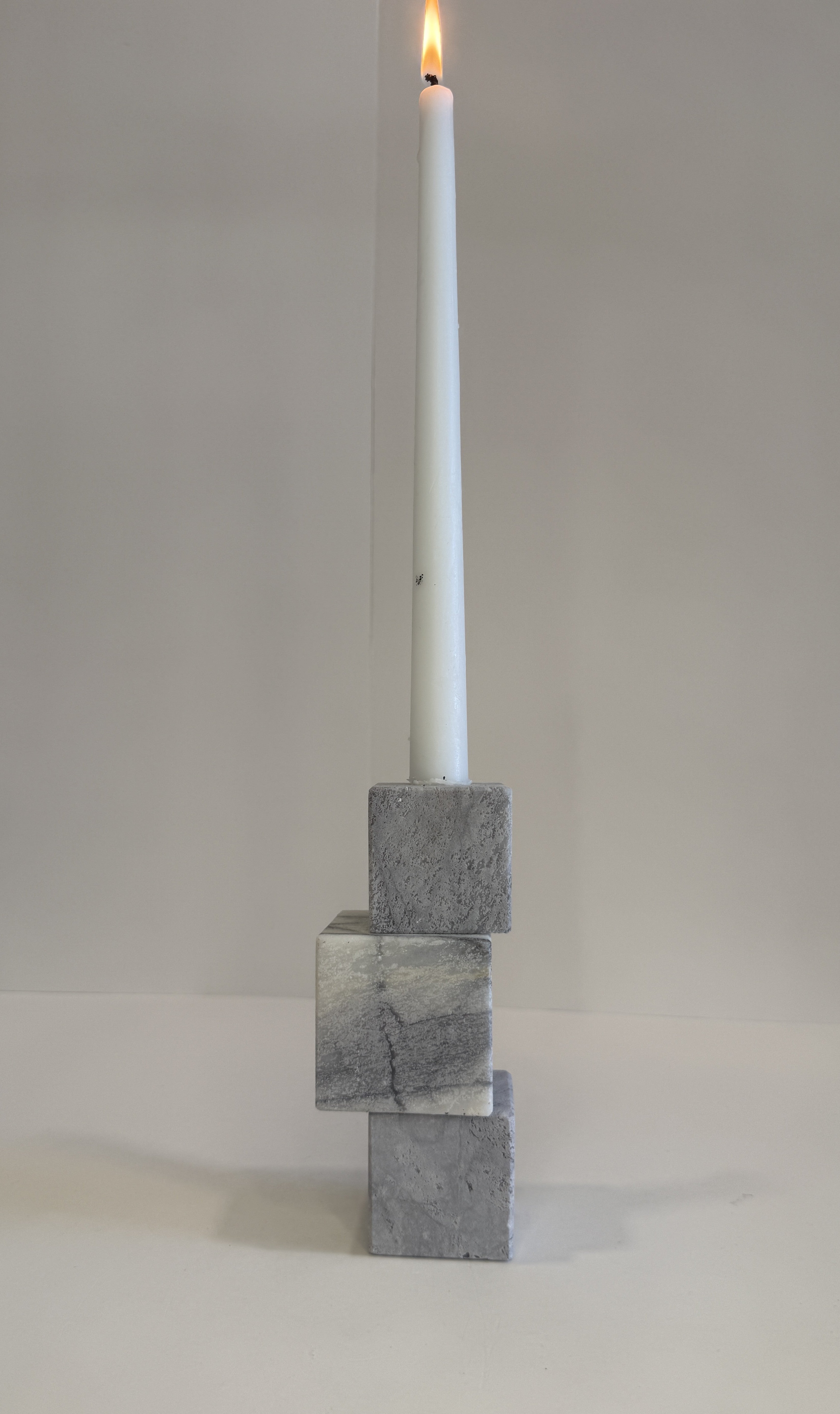 Handmade Marble Pillar Candle Holder — detail view 6