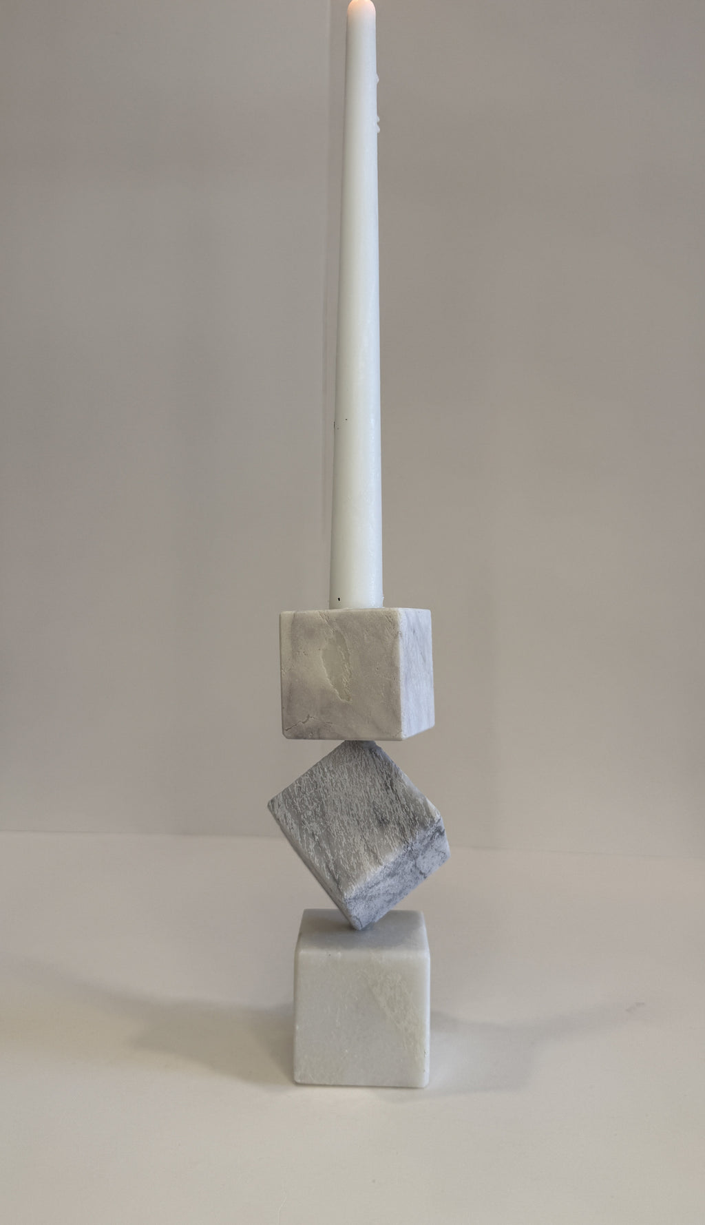 Handmade Marble Pillar Candle Holder — detail view 8