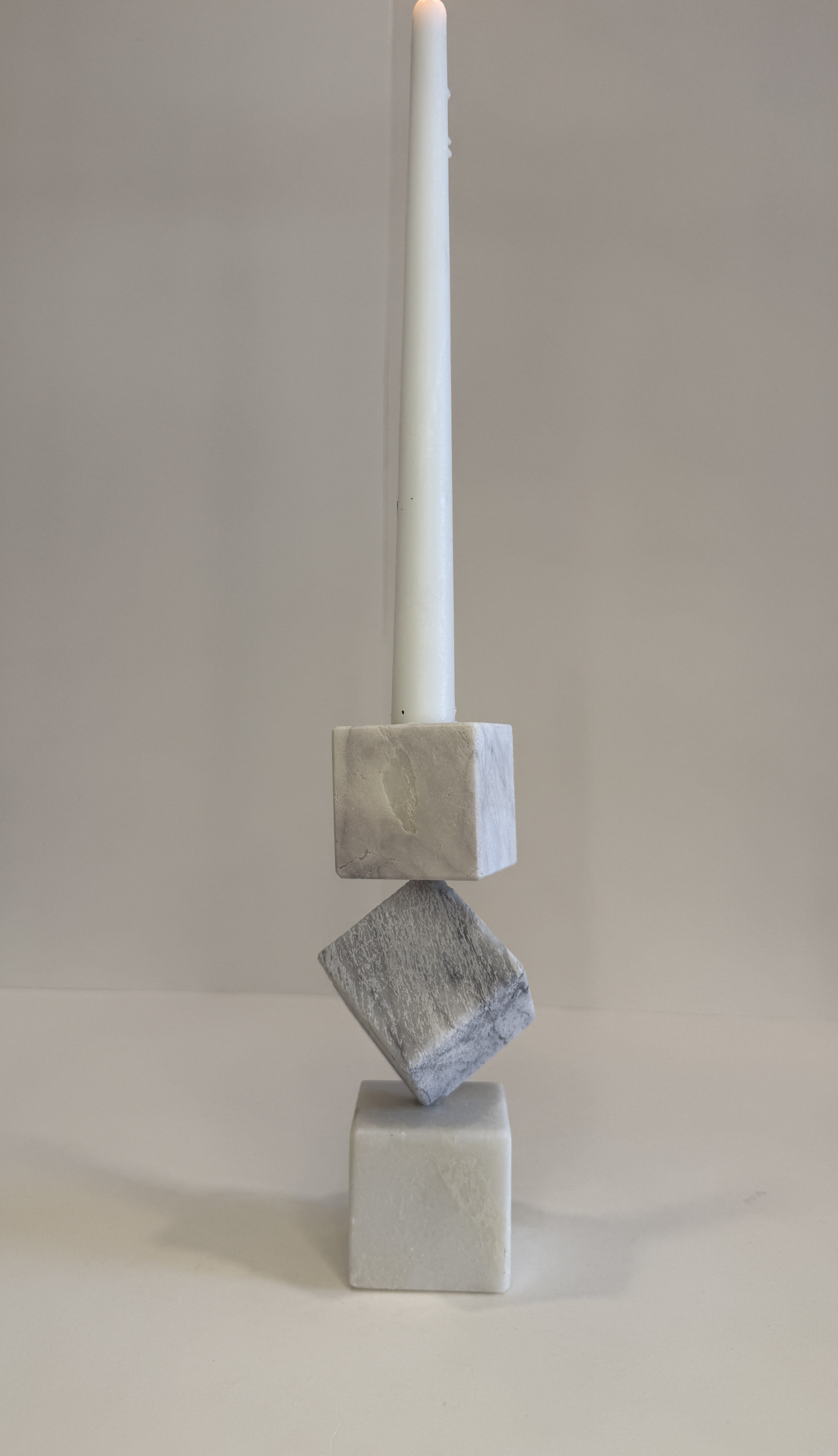 Handmade Marble Pillar Candle Holder — detail view 8