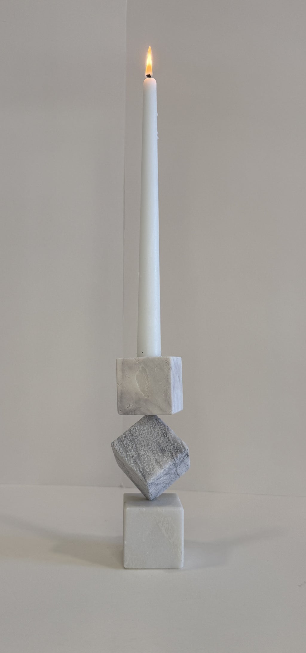 Handmade Marble Pillar Candle Holder — detail view 10